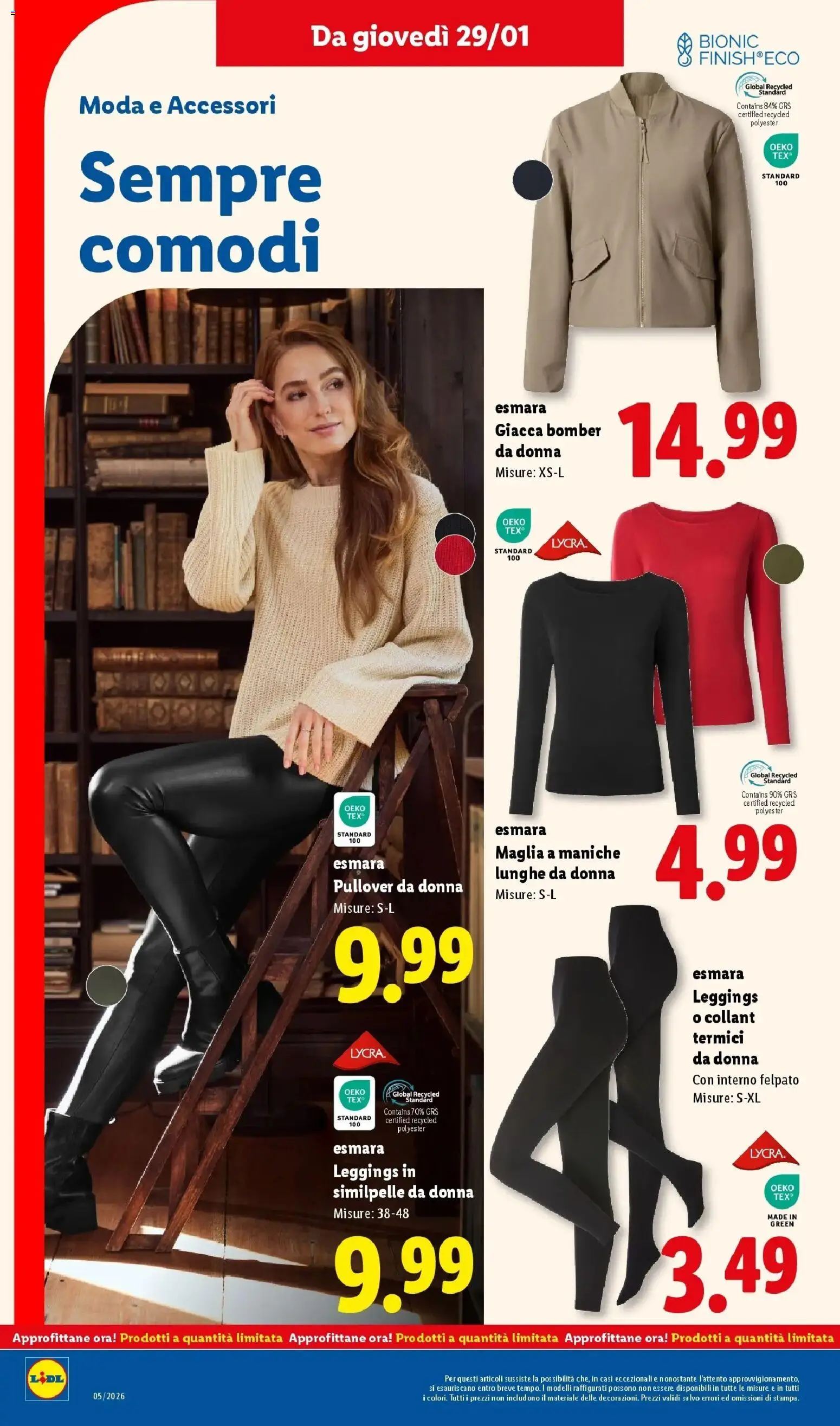 Volantino Lidl del 22.01.2026 | Pagina: 40 | Prodotti: Giacca, Leggings, Collant