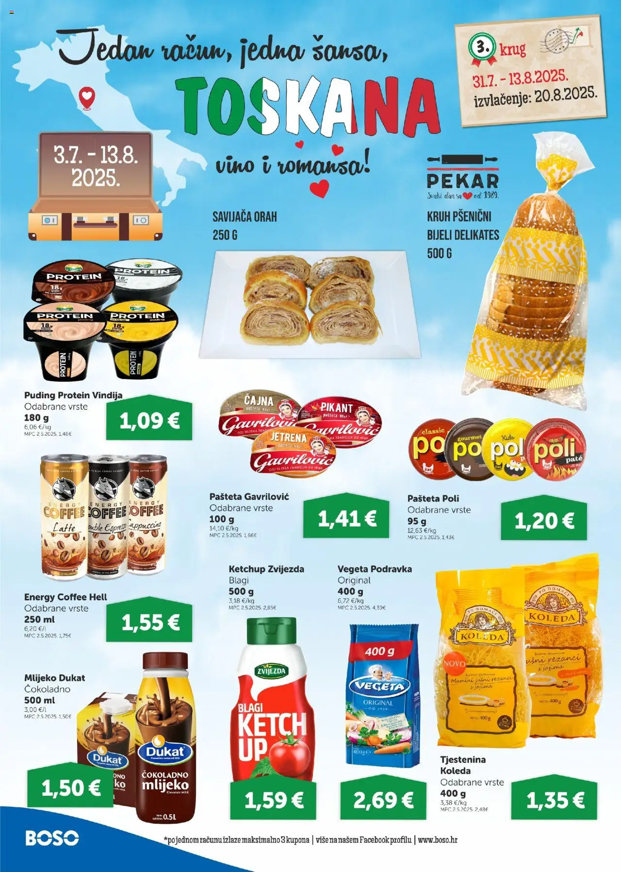 Boso katalog | vrijedi od 31.07.2025 | Stranica: 10 | Proizvodi: Vindija, Mlijeko, Tjestenina, Orah