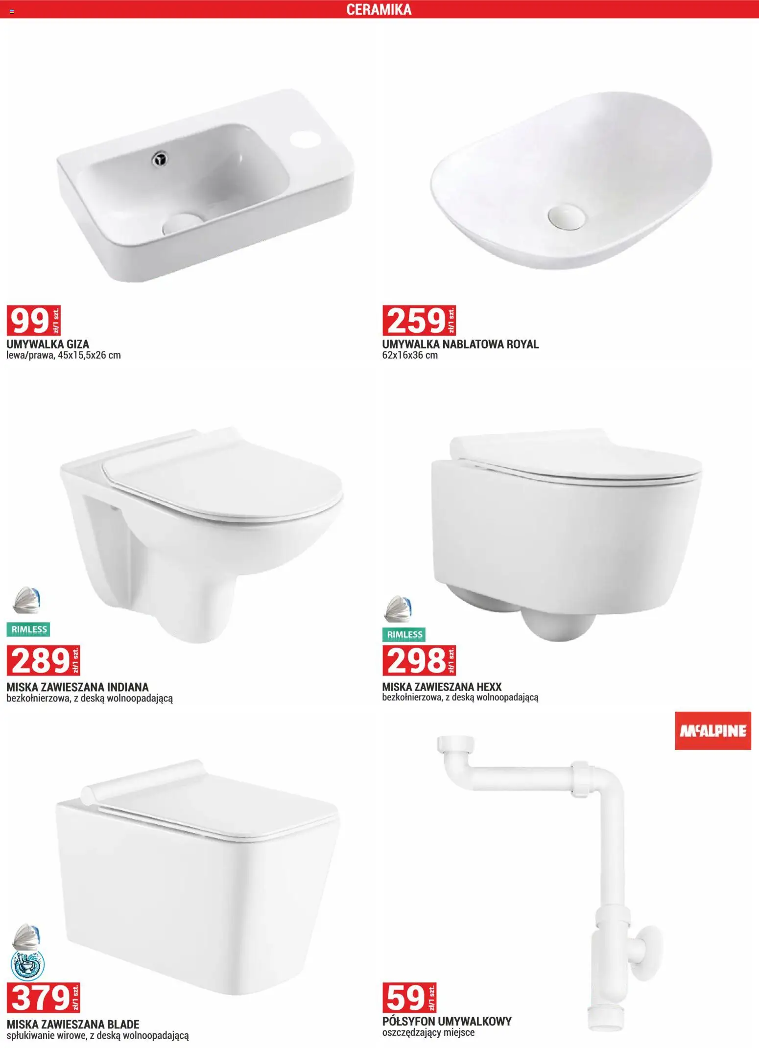 Merkury Market Gazetka od 01.12.2025 | Strona: 53 | Produkty: Umywalka