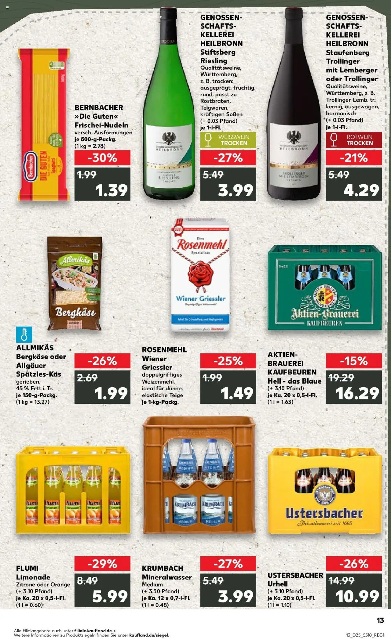 Kaufland prospekt Kaufbeuren	 - gültig ab dem 22.06.2025 | Seite: 26 | Produkte: Weißwein, Rotwein, Limonade, Mineralwasser