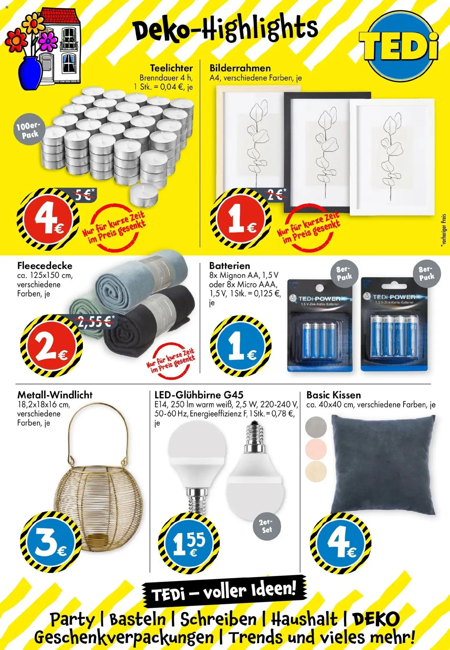 TEDi - Neueröffnung in Lüssow – gültig ab 24.11.2025 | Seite: 10 | Produkte: Kissen, Batterien, Bilderrahmen