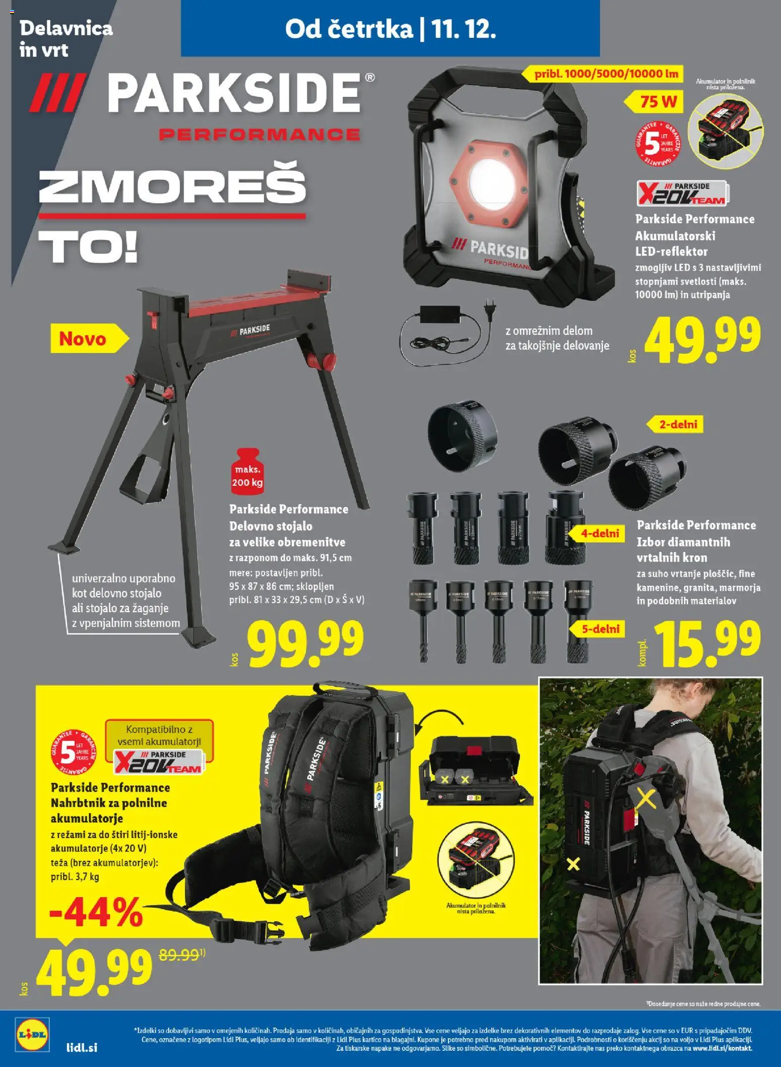 Novi Lidl katalog ponudbe – veljaven od 11.12.2025 | Stran: 24 | Izdelki: Teza, Akumulator, Polnilnik, Nahrbtnik