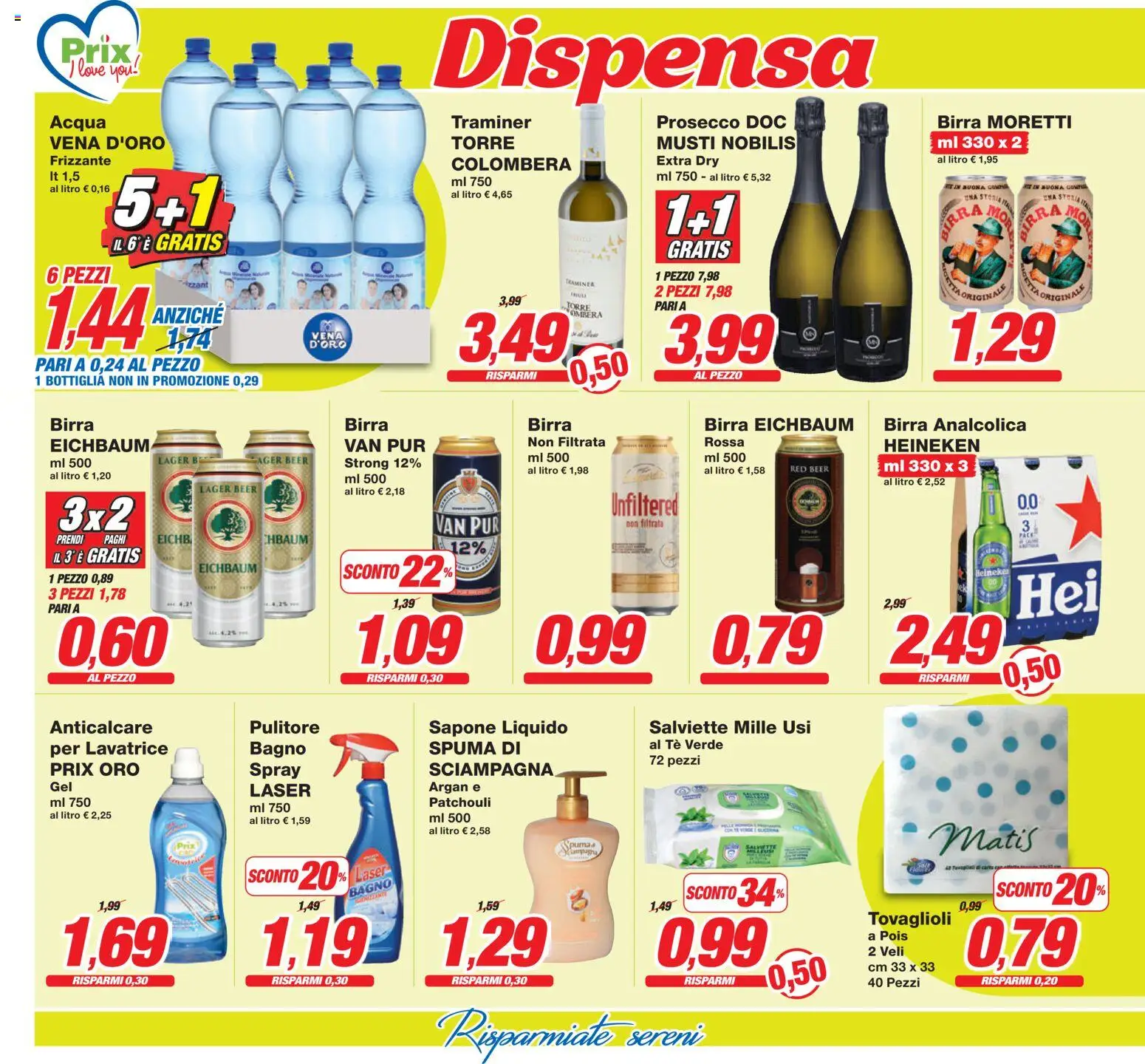 Volantino Prix del 06.03.2026 | Pagina: 27 | Prodotti: Sapone, Tè, Heineken, Bagno