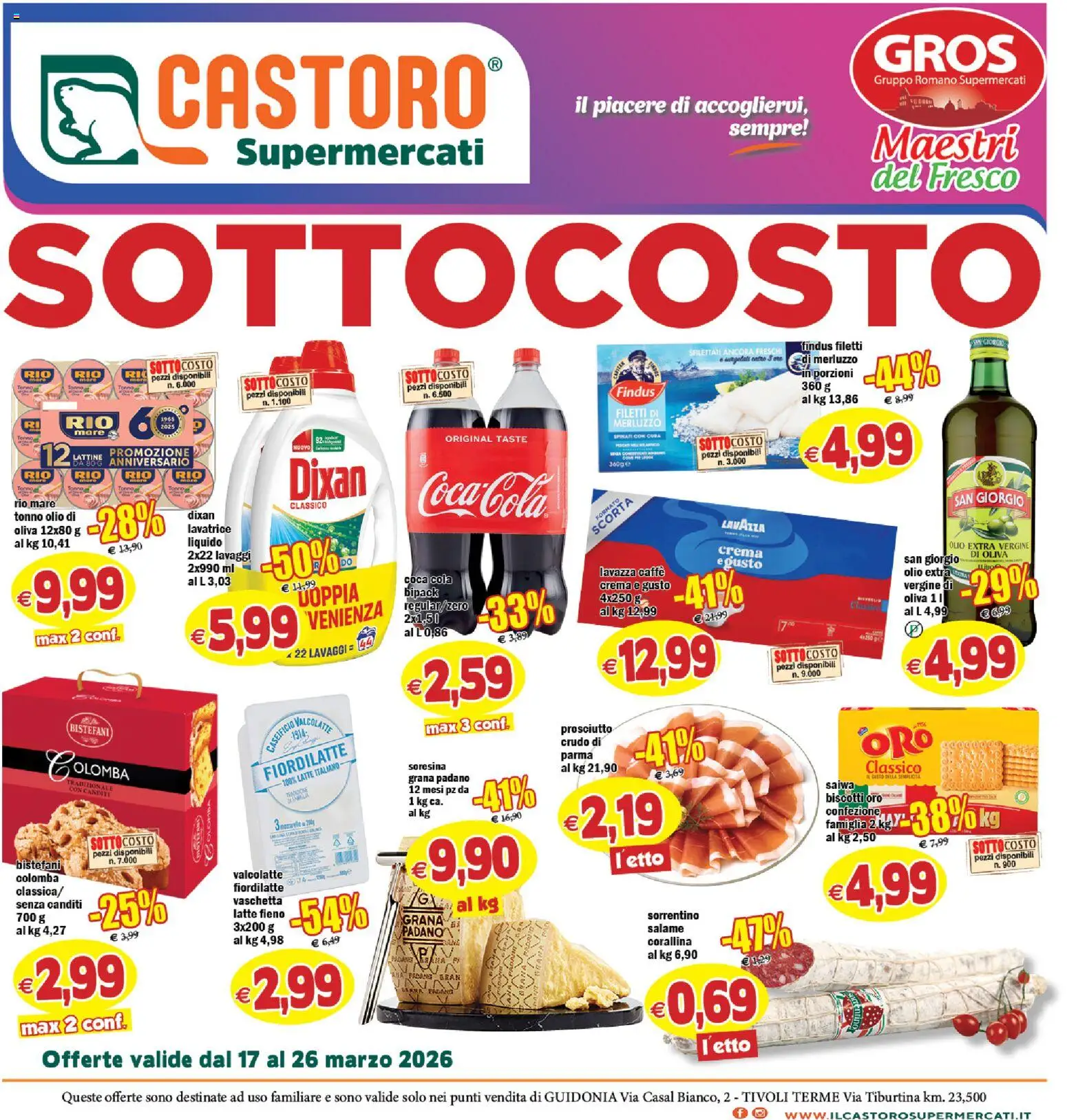 Volantino Il Castoro del 17.03.2026 | Pagina: 1 | Prodotti: Crema, Merluzzo, Latte, Olio