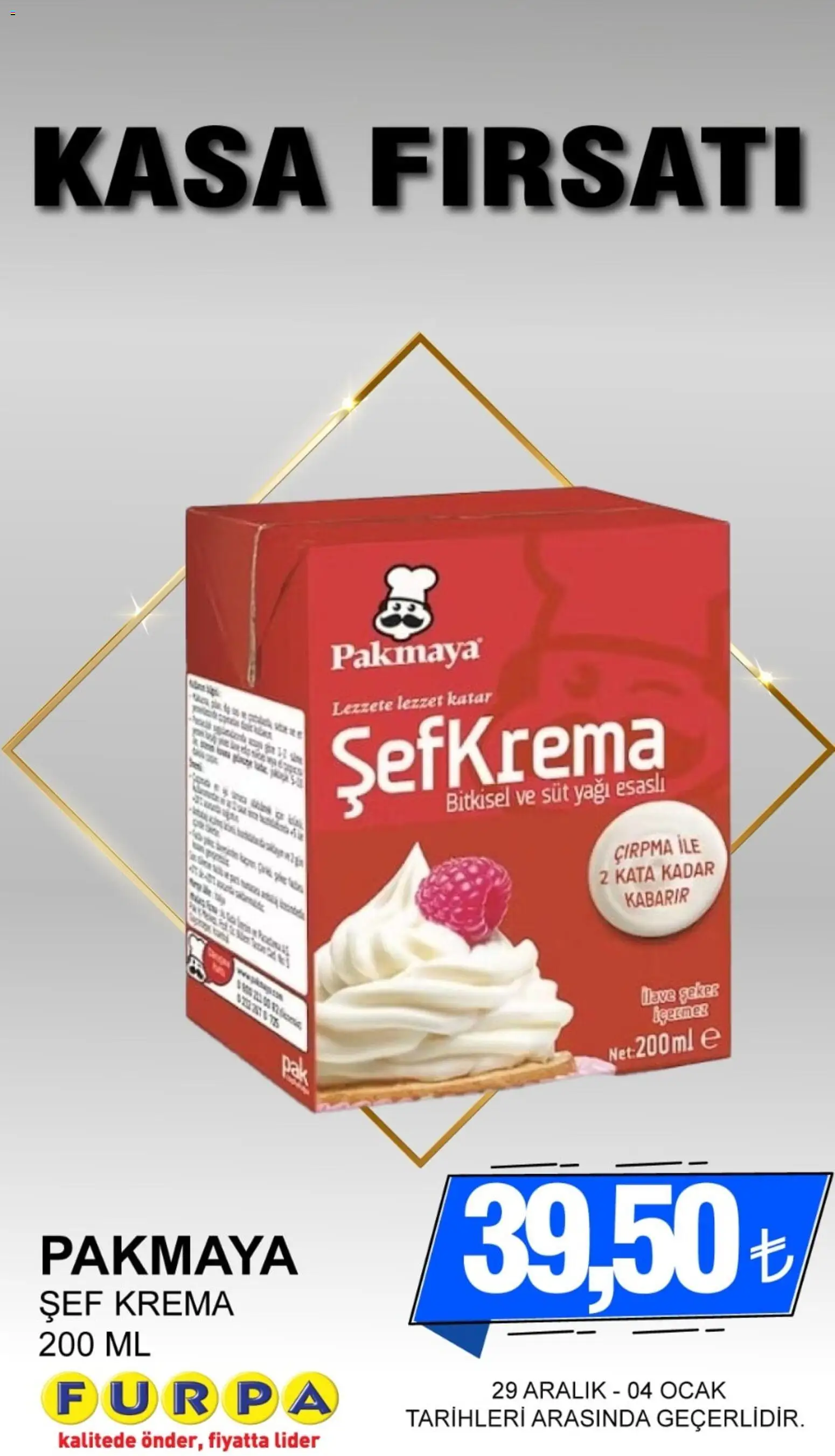 Furpa Kasa Fırsatları - 29.12.2025 tarihinden itibaren geçerlidir | Sayfa: 2 | Ürünler: Süt, Şeker, Krema, Kasa