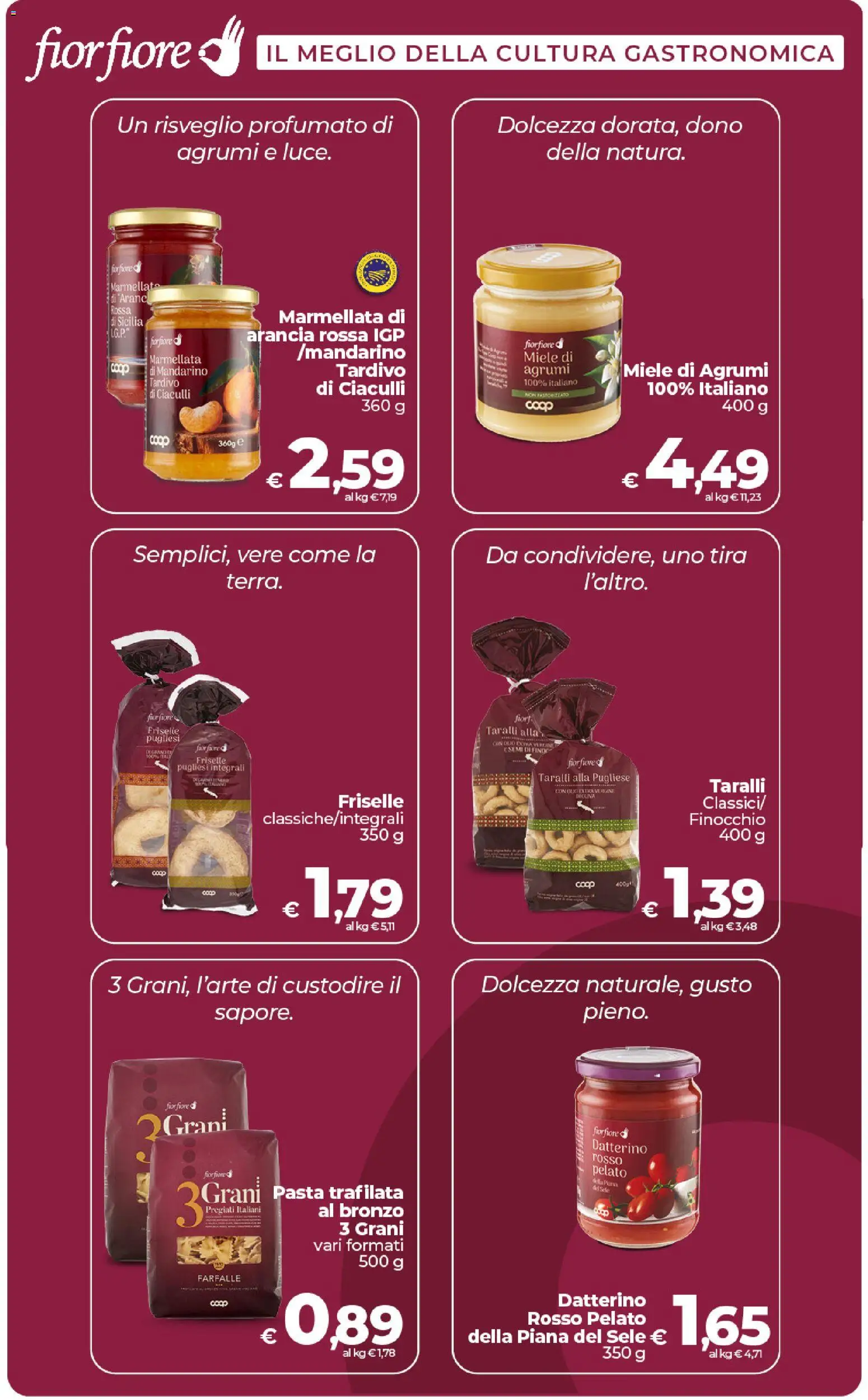 Volantino COOP del 27.01.2026 | Pagina: 7 | Prodotti: Pasta, Agrumi, Marmellata, Miele