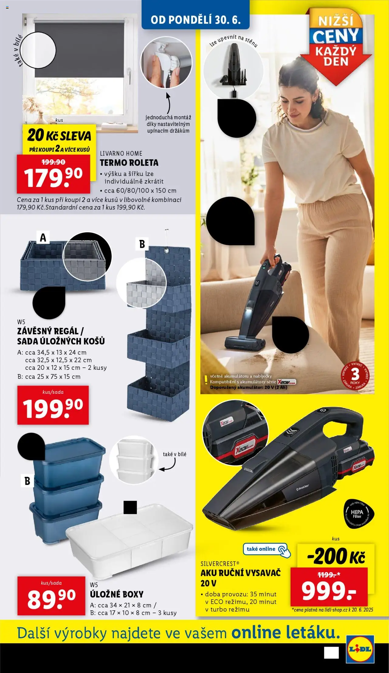 Lidl leták - Spotřební zboží od 30.06.2025 | Strana: 11 | Produkty: Aku ruční vysavač, Paruka, Regál, Úložné boxy