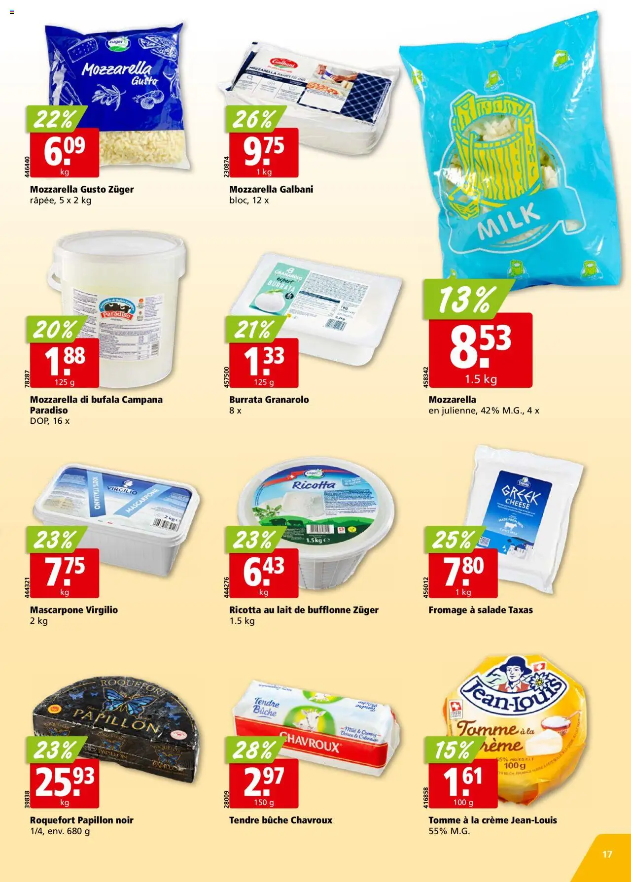 Aligro Aktionen Chavannes, Matran, Genève, Sion ab 11.08.2025 | Seite: 17 | Produkte: Mascarpone, Fennikel, Creme