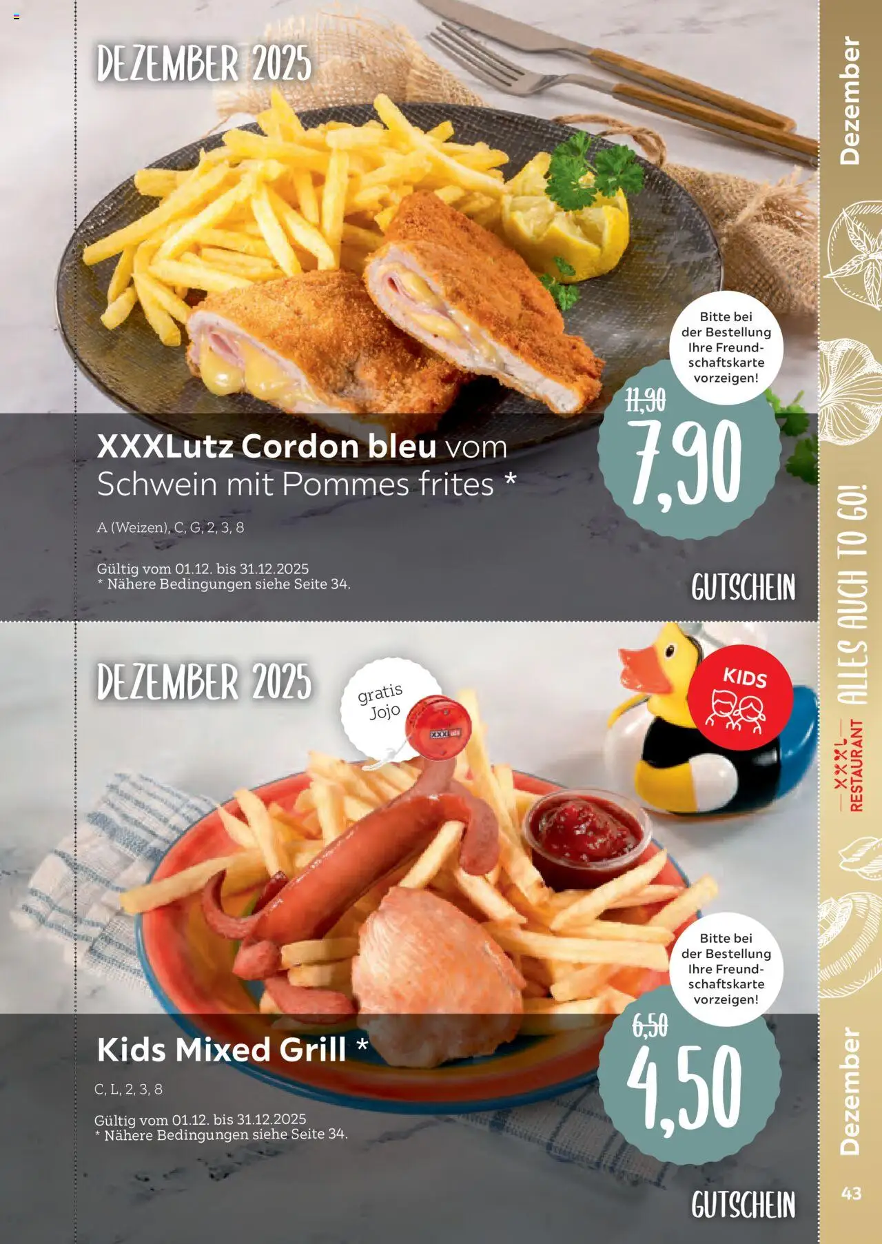 XXXL Lutz Restaurantgutscheine - gültig ab dem 01.08.2025 | Seite: 11 | Produkte: Grill, Pommes, Pommes frites