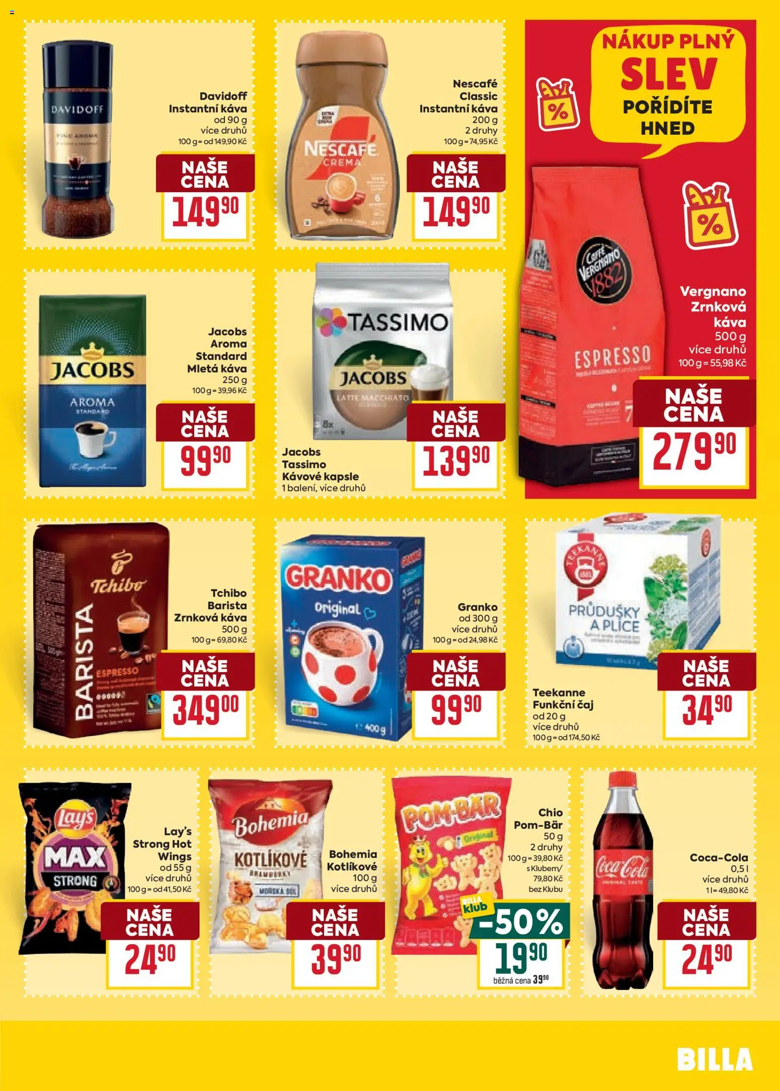 Billa Velký leták od 21.01.2026 | Strana: 27 | Produkty: Tassimo, Kávové kapsle, Instantní káva, Lay's