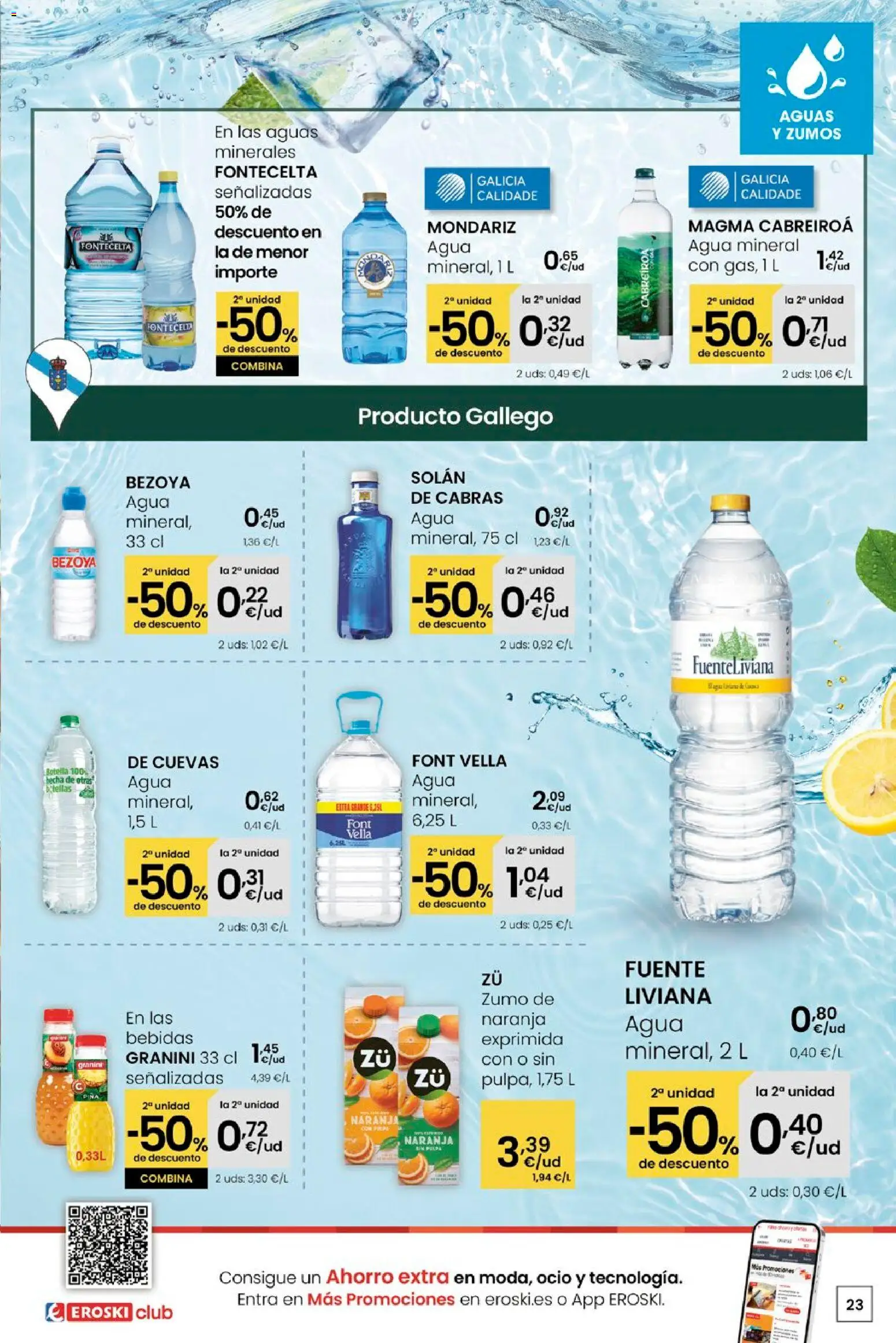 Eroski - Quen ben te quere farache aforrar │ válido desde el 15.01.2026 | Página: 23 | Productos: Piña, Ροζ πιπέρι, Agua mineral