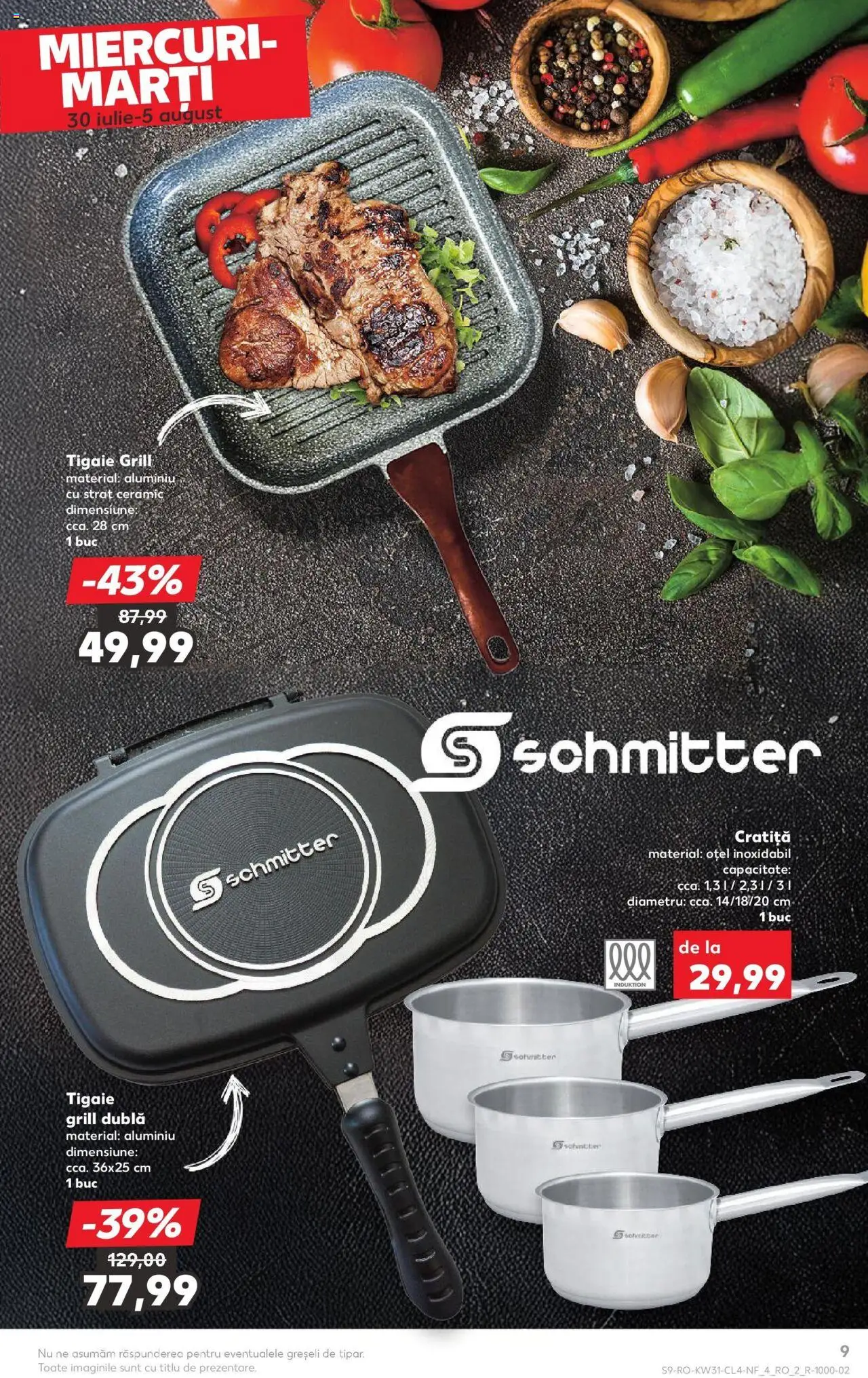 Catalog Kaufland - Târgu Mureș – valabil de la 30.07.2025 | Pagină: 9 | Produse: Tigaie, Cratiță, Grill