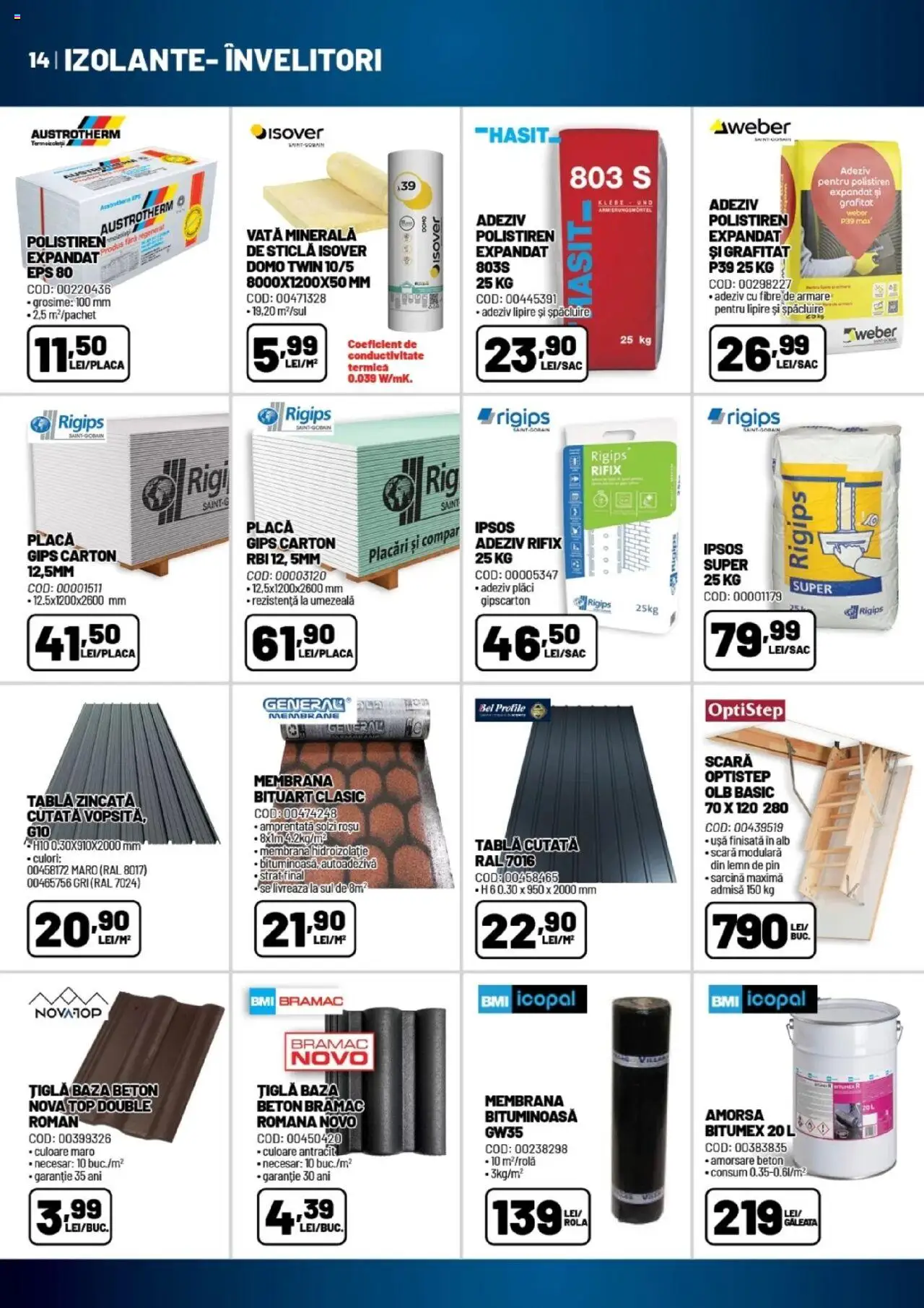 Catalog Ambient – valabil de la 20.08.2025 | Pagină: 14 | Produse: Tablă, Scară, Țiglă, Polistiren