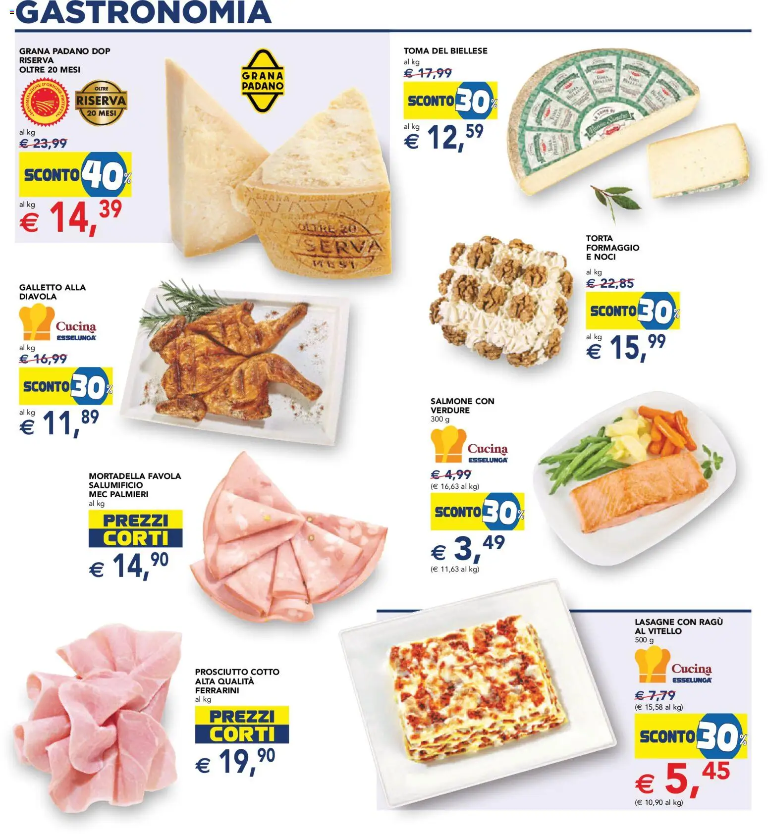 Volantino Esselunga S del 29.01.2026 | Pagina: 16 | Prodotti: Prosciutto Cotto, Salmone, Mortadella, Grana Padano