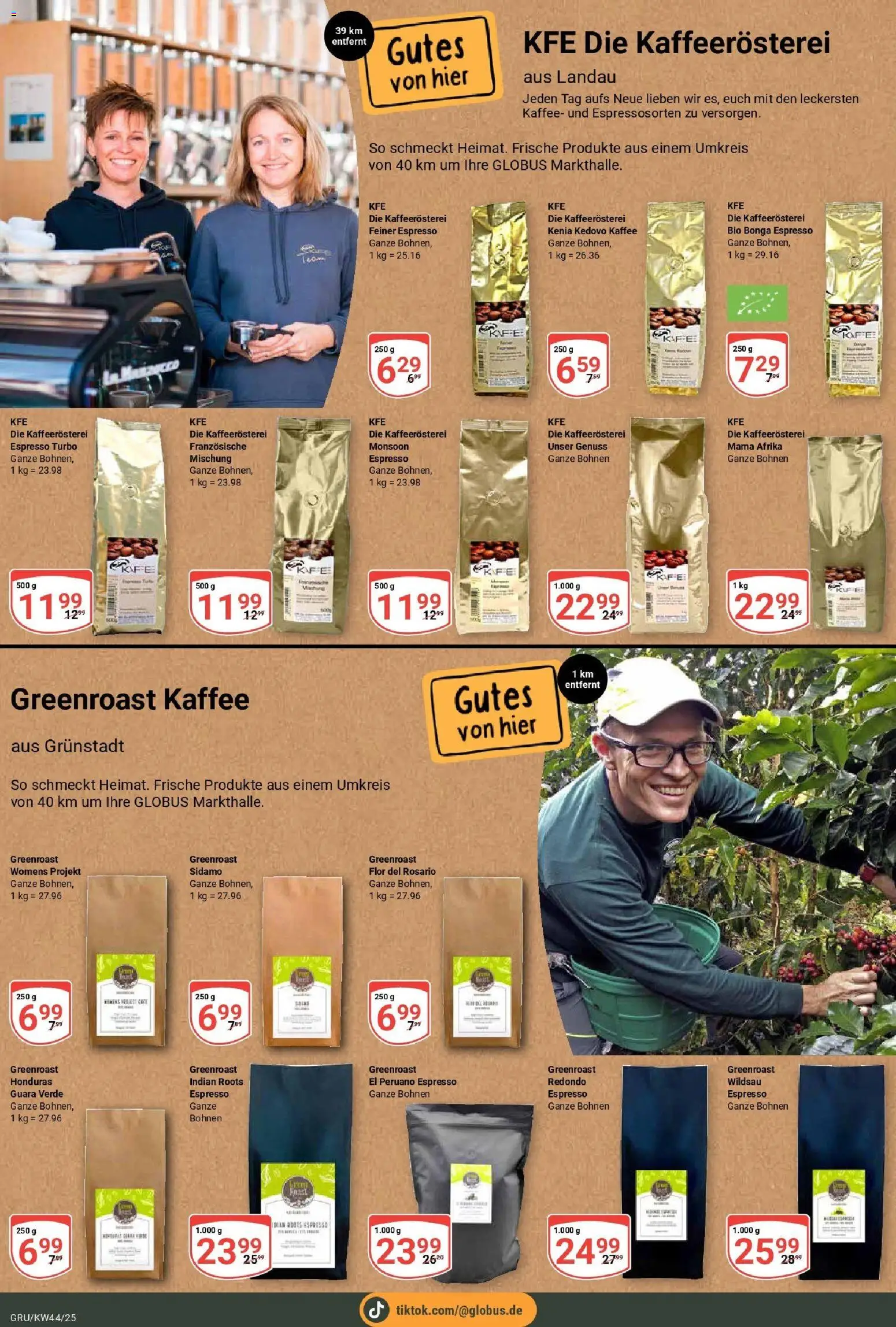 Globus prospekt Grünstadt	 – gültig ab 26.10.2025 | Seite: 22 | Produkte: Kaffee