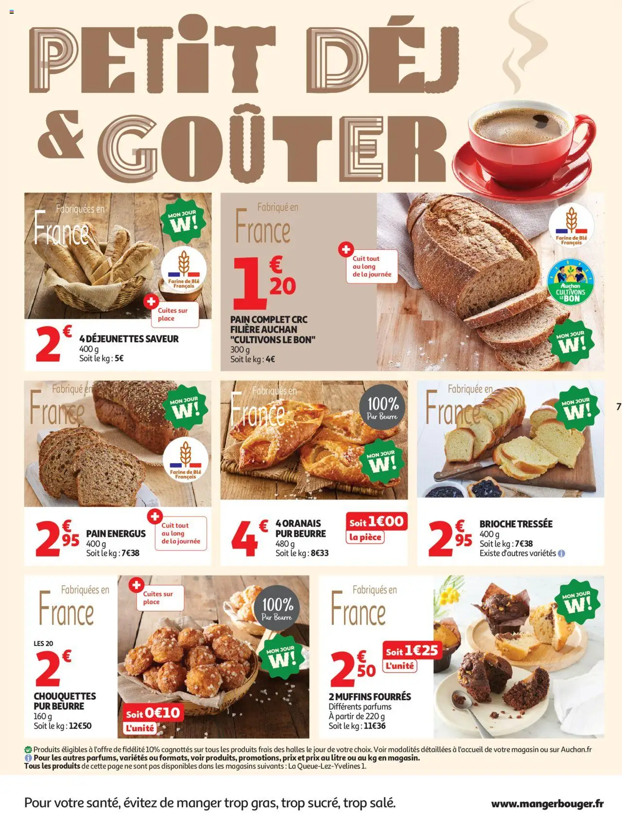 {H1} | Page: 7 | Produits: Muffins, Farine, Pain energus, Pain