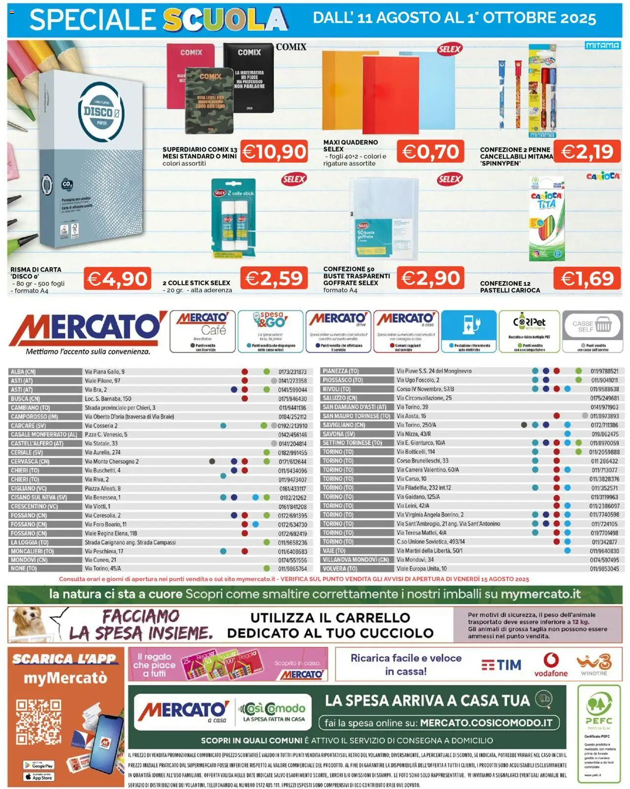 Volantino Mercatò del 11.08.2025 | Pagina: 16 | Prodotti: Carrello, Disco, Pastelli, Penne