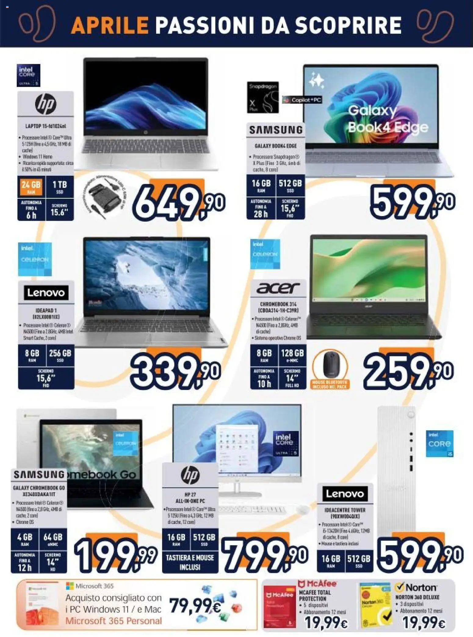 Volantino Unieuro del 17.04.2026 | Pagina: 14 | Prodotti: Vino, PC, Tastiera, Samsung