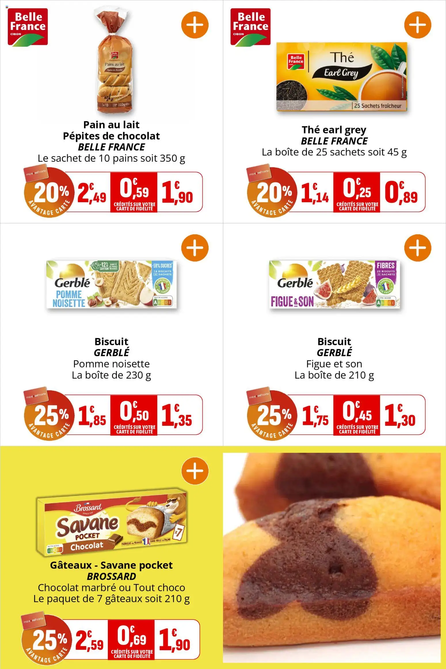 {H1} | Page: 16 | Produits: Noisette, Lait, Pain, Chocolat