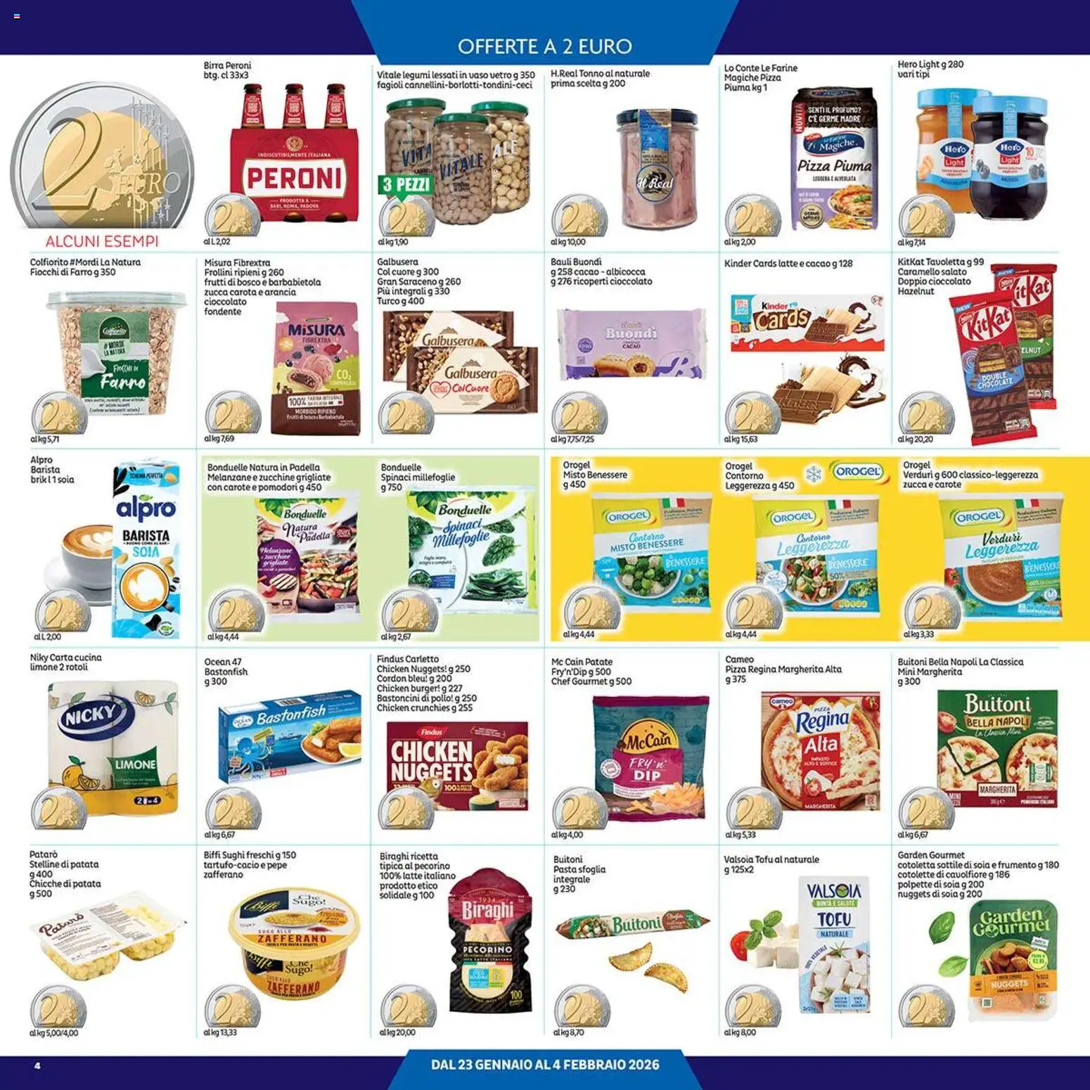 Volantino Elite Supermercati del 23.01.2026 | Pagina: 4 | Prodotti: Carota, Nuggets, Sugo, Vaso