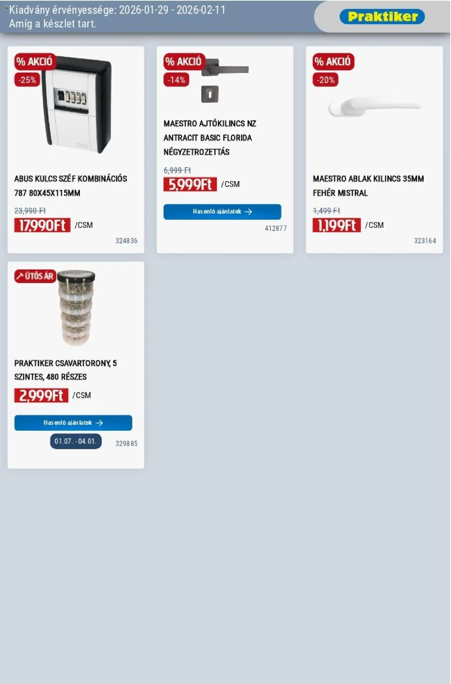 Praktiker akciós ujság - amely érvényes a következő dátumtól: 29.01.2026 | Oldal: 35 | Termékek: Ablak, Kilincs