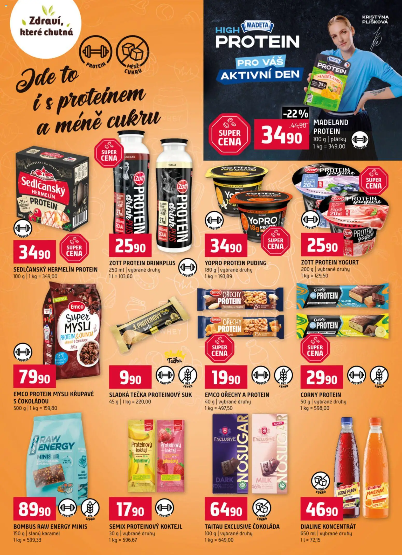 Terno leták od 21.01.2026 | Strana: 7 | Produkty: Sedlčanský Hermelín, Protein drink, Mysli, Protein