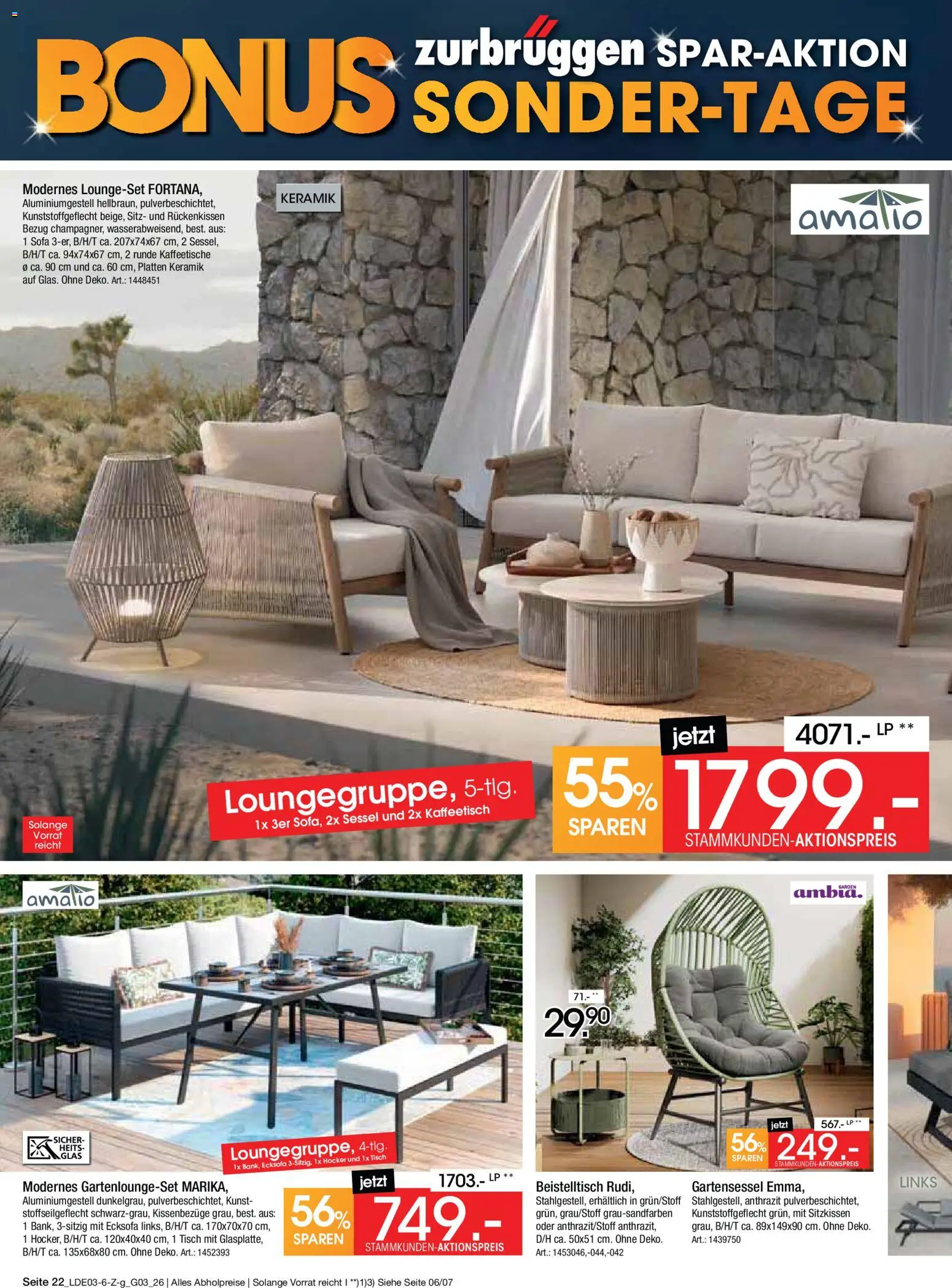 Zurbrüggen Bonus Sonder-Tage – gültig ab 15.03.2026 | Seite: 40 | Produkte: Hocker, Ecksofa, Beistelltisch, Sofa