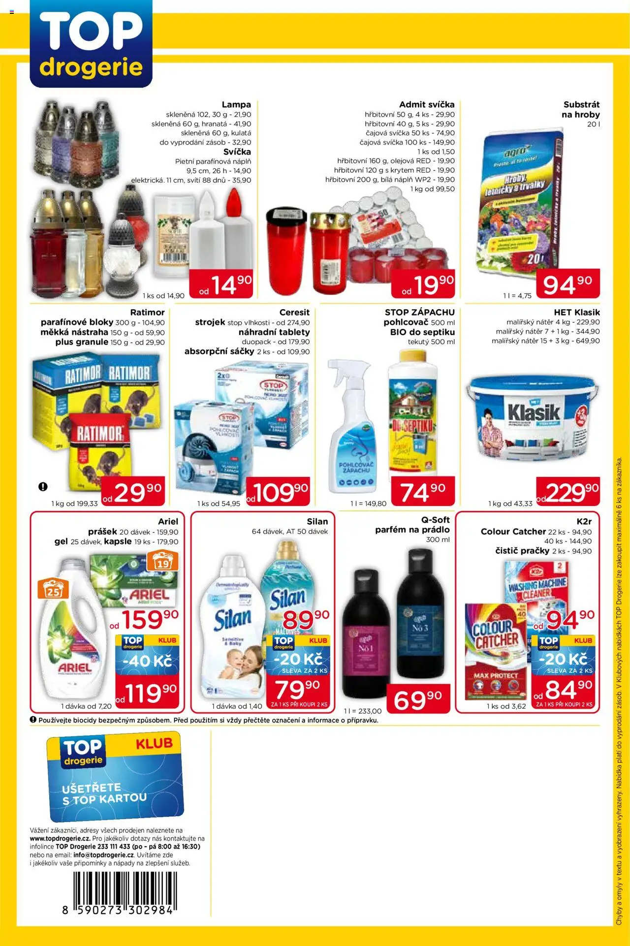 Top drogerie leták od 16.10.2025 | Strana: 4 | Produkty: Pračky, Parfém na prádlo, Lampa, Parfém