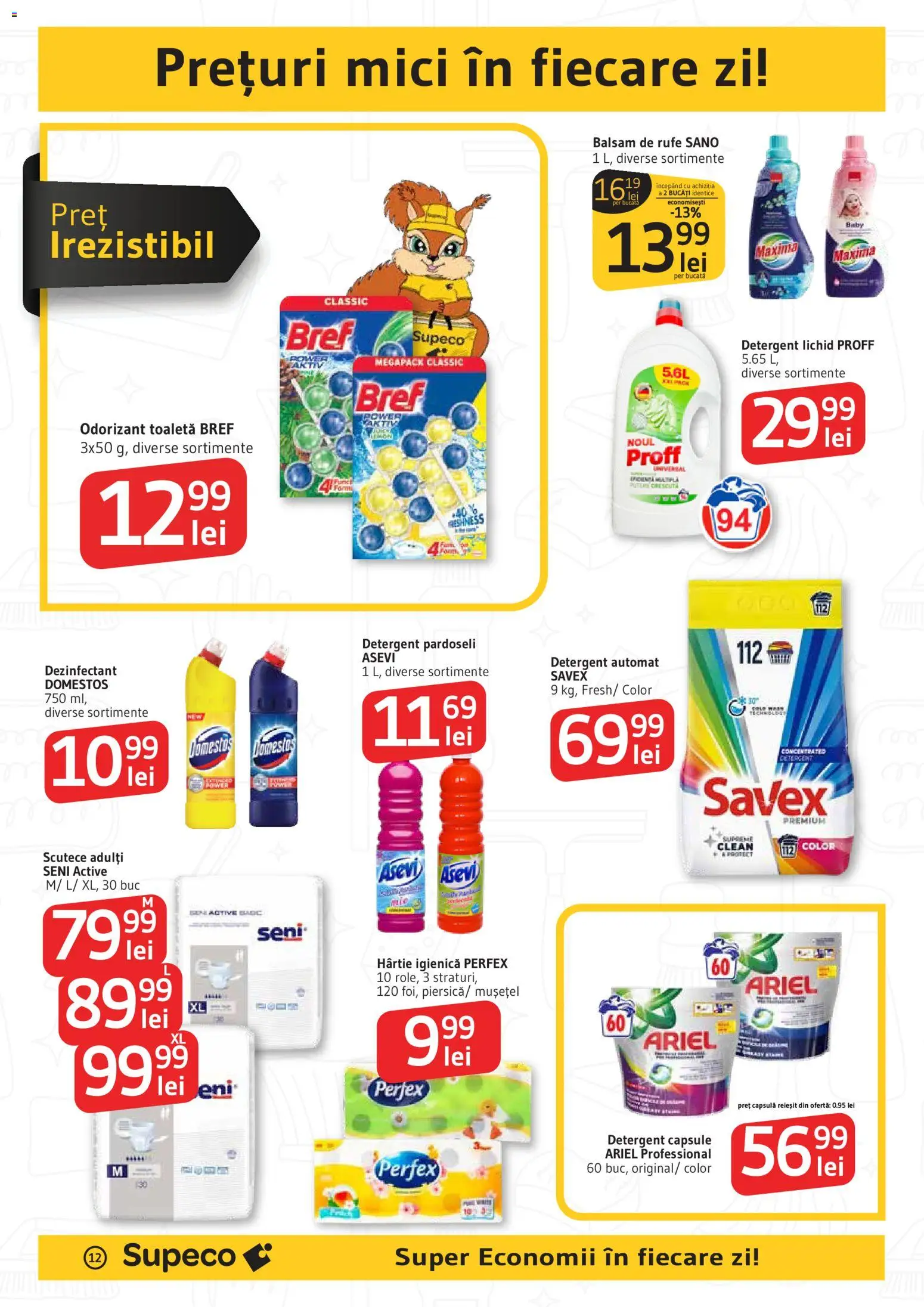 Noul catalog Supeco – valabil de la 08.01.2026 | Pagină: 12 | Produse: Pomelo, Kedi Ödül Oyuncakları, Detergent, Balsam de rufe