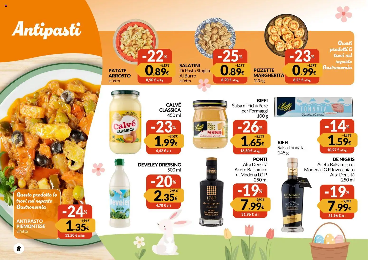 Volantino Famila del 12.03.2026 | Pagina: 8 | Prodotti: Arrosto, Salatini, Pasta sfoglia, Patate