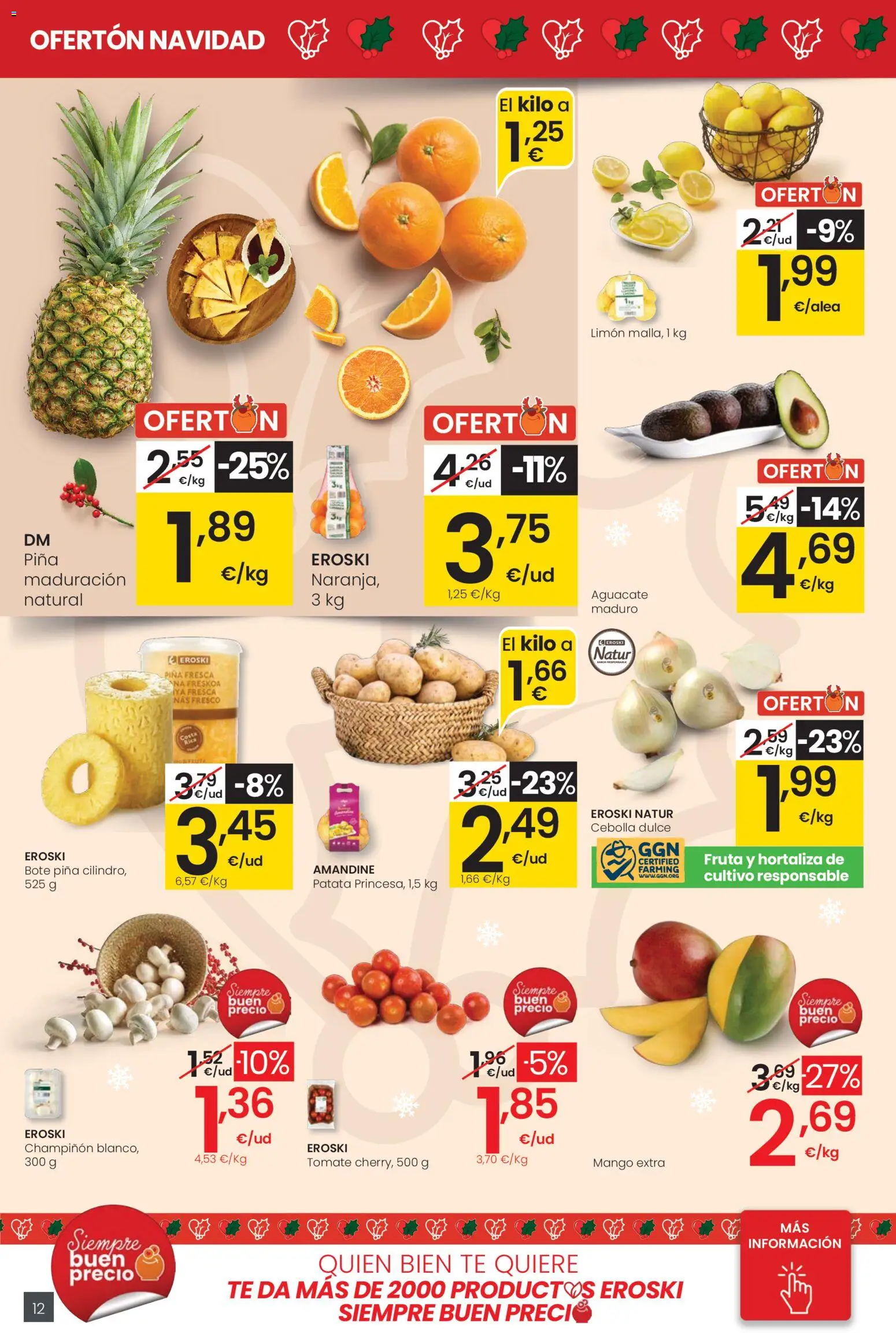 Eroski - City │ válido desde el 18.12.2025 | Página: 12 | Productos: Piña, Té, Παγωμένο τσάι, Ρούτερ