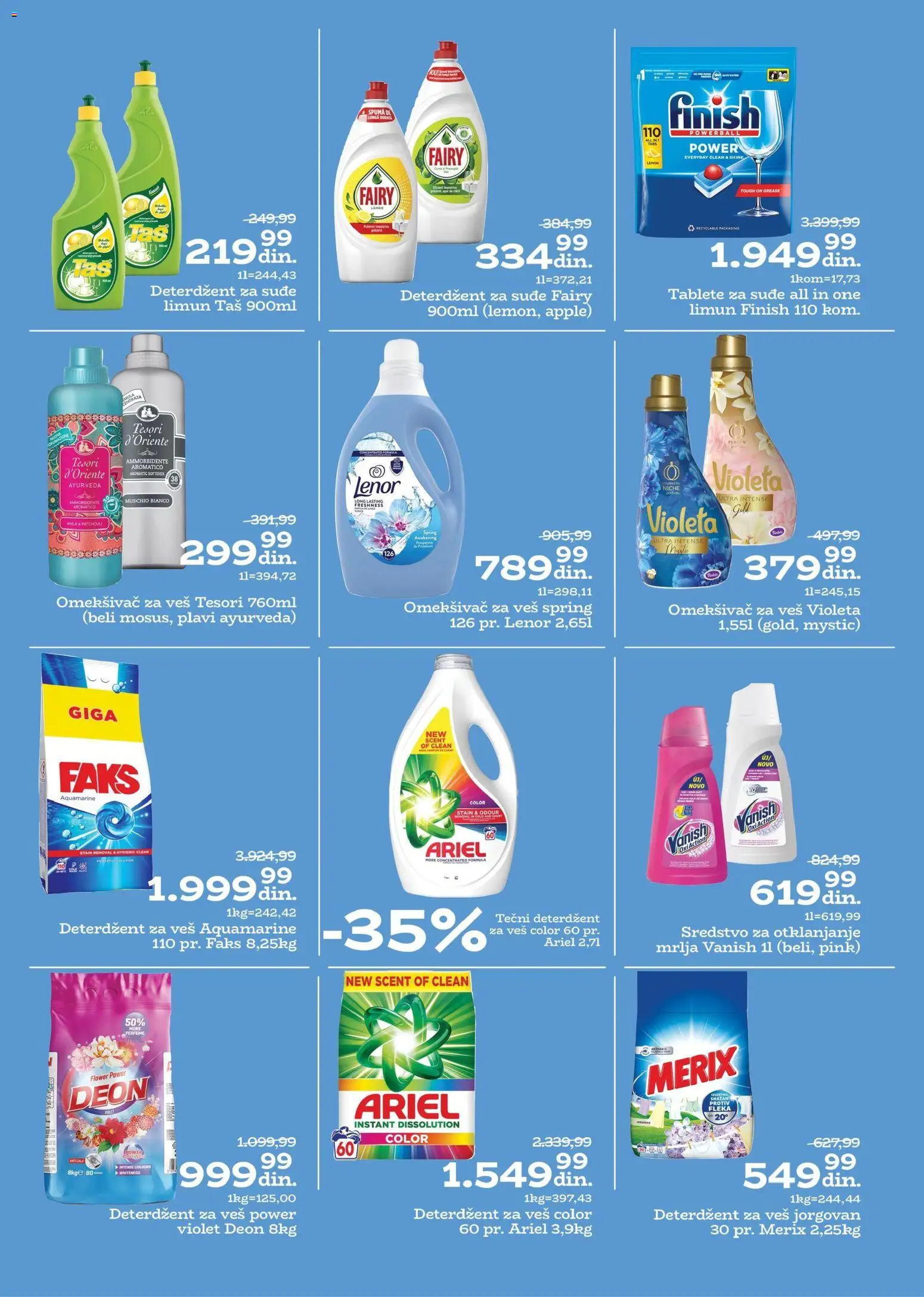 Univerexport katalog - važi od 24.11.2025 | Strana: 28 | Proizvode: Deterdžent, Tečni deterdžent, Ariel, Omekšivač za veš