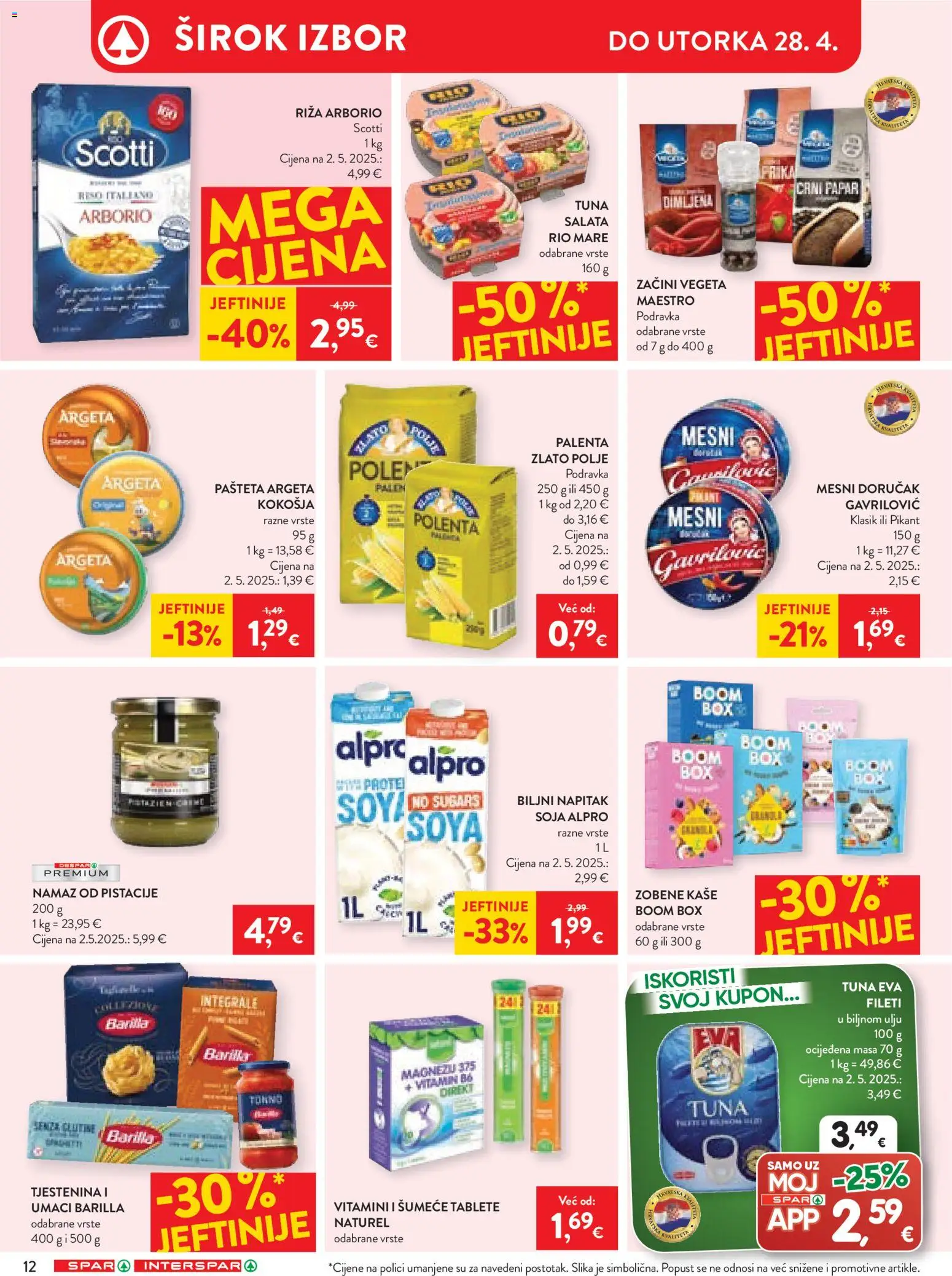 Spar katalog | vrijedi od 22.04.2026 | Stranica: 14 | Proizvodi: Podravka, Riža, Salata, Palenta
