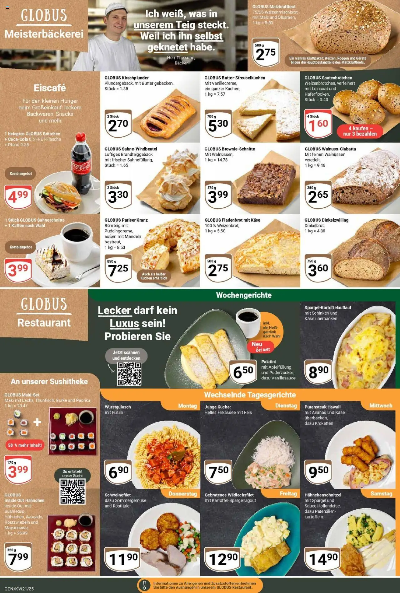 Globus prospekt Gensingen	 - gültig ab dem 19.05.2025 | Seite: 5 | Produkte: Hahnchen, Küche, Spargel, Schinken