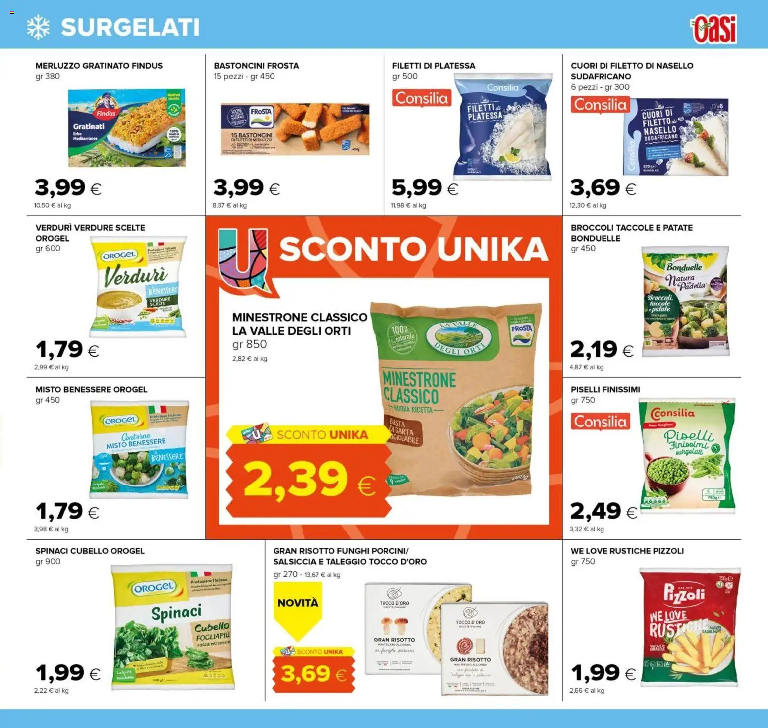 Volantino Oasi del 15.01.2026 | Pagina: 11 | Prodotti: Minestrone, Patate, Salsiccia, Piselli