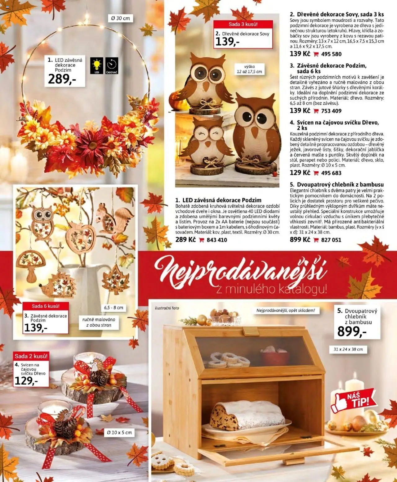 Velký Košík katalog říjen od 01.10.2025 | Strana: 96 | Produkty: Závěs, Chlebník, Baterie, LED