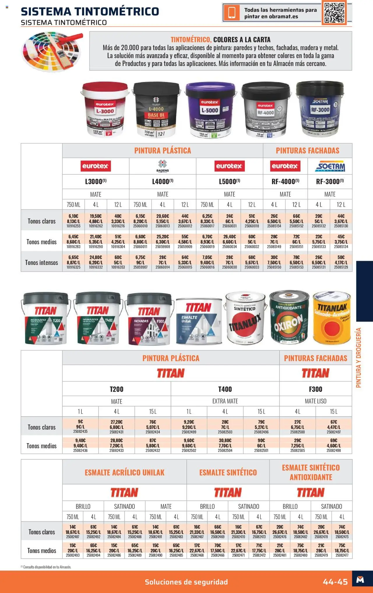 Obramat - Pamplona  │ válido desde el 10.10.2025 | Página: 45 | Productos: Pintura plástica