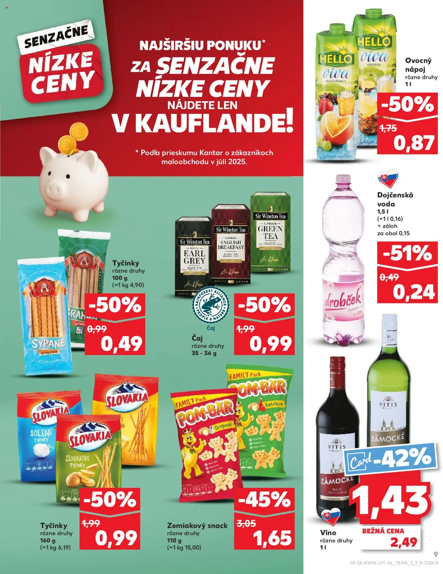 Kaufland SK akciós ujság - amely érvényes a következő dátumtól: 30.04.2026 | Oldal: 9 | Termékek: Tea, Ketchup