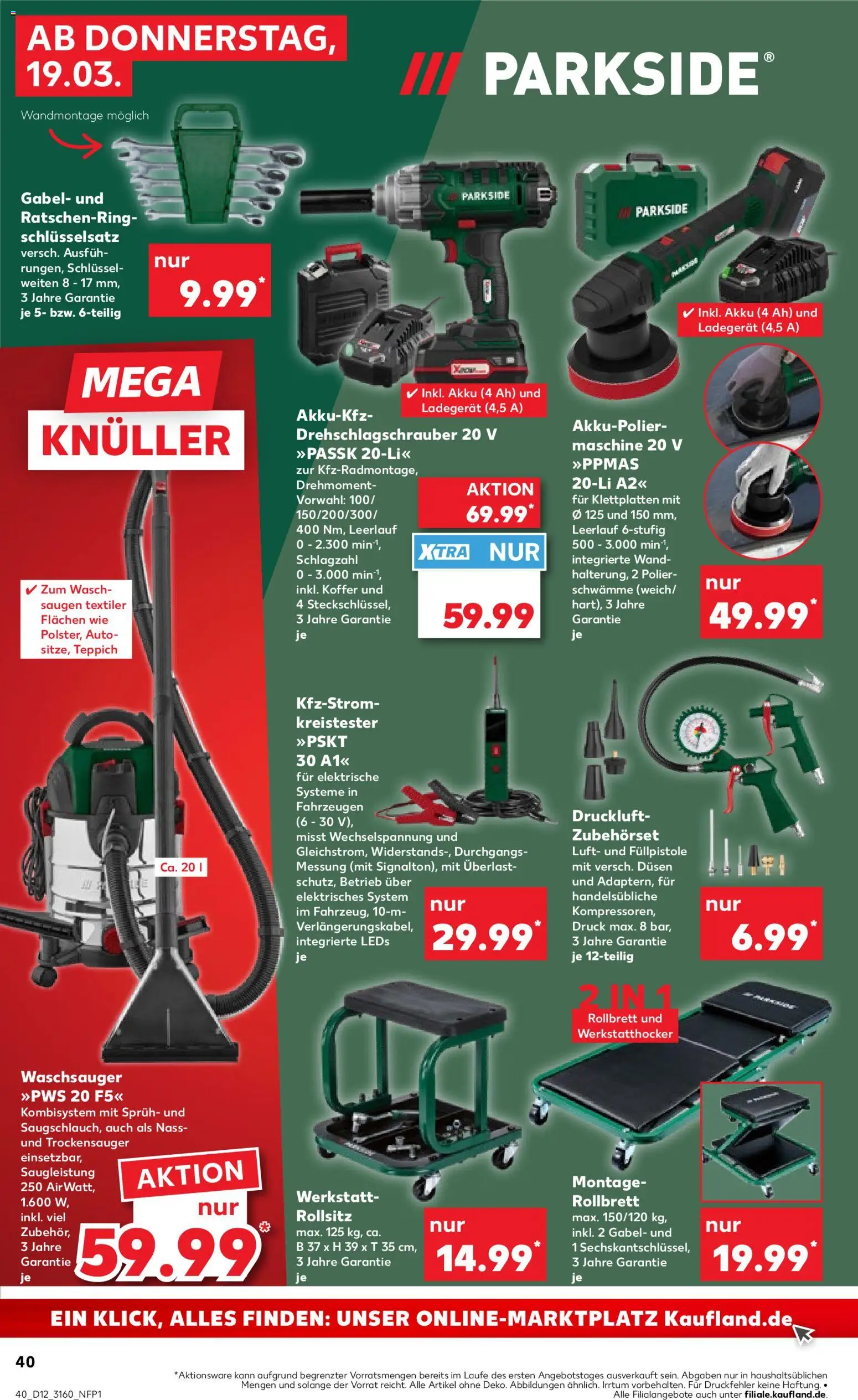 Kaufland Prospekt Berlin	 – gültig ab 19.03.2026 | Seite: 40 | Produkte: Teppich, Koffer, Ladegerät