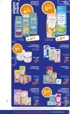 Trekpleister folder - Voorbeeld van een folder van Trekpleister, geldig van 23.03.2026 | Pagina: 9 | Producten: Kan, Babydoekjes, Douche, Tampons