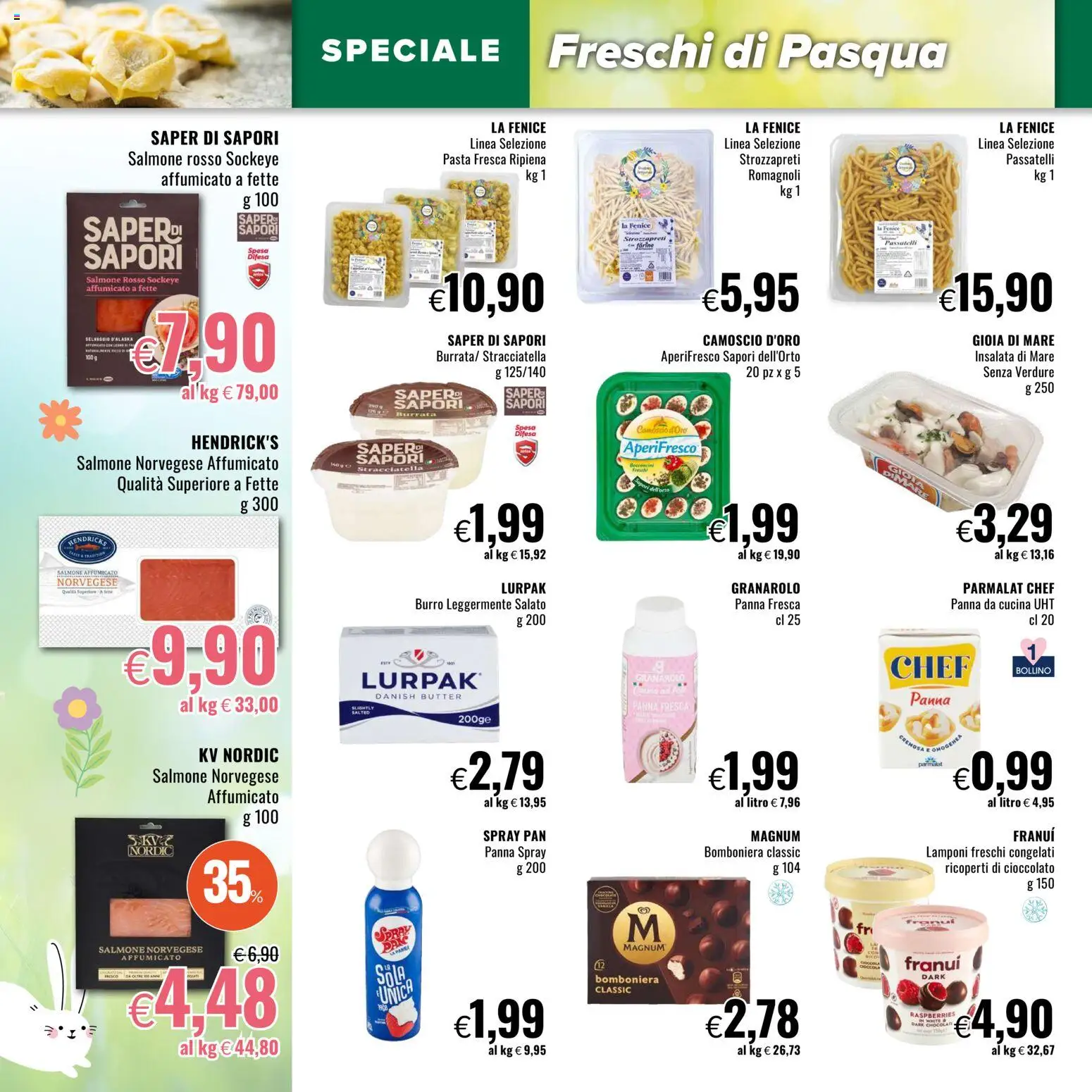 Volantino Famila del 26.03.2026 | Pagina: 14 | Prodotti: Salmone, Insalata, Pasta, Stracciatella