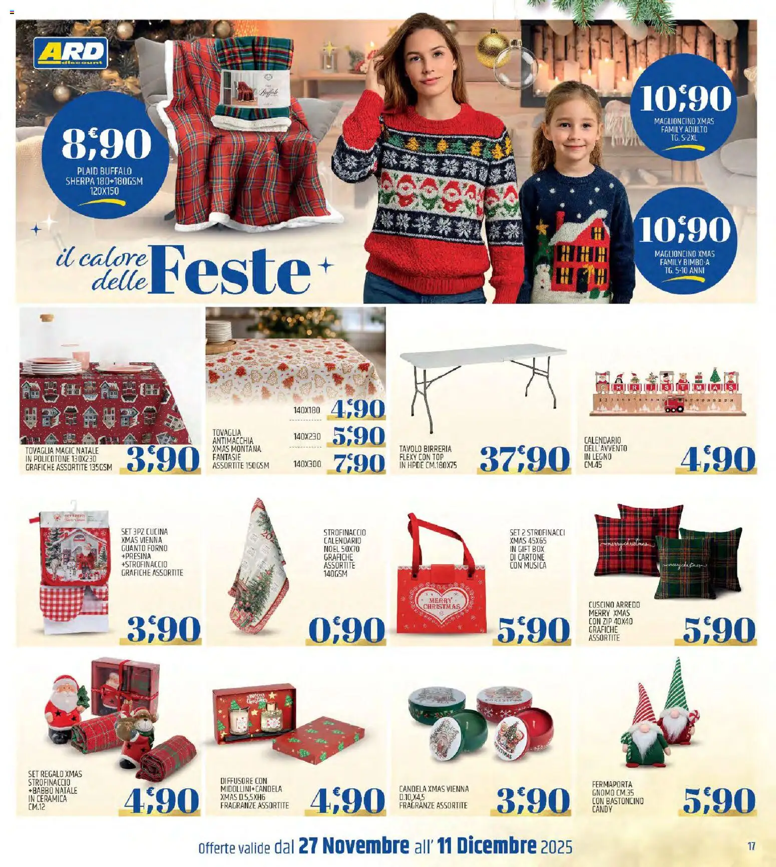Volantino ARD Discount del 26.11.2025 | Pagina: 17 | Prodotti: Fermaporta, Top, Cuscino, Tavolo
