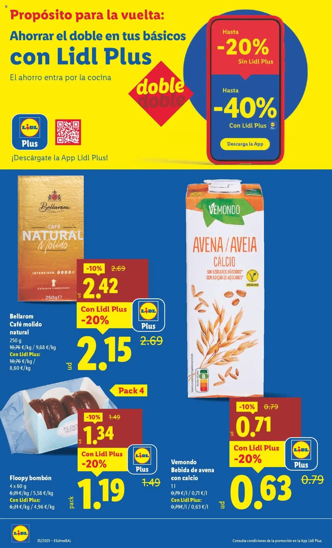 Lidl catálogo MAD │ válido desde el 25.08.2025 | Página: 4 | Productos: Café, Chocolate, Café molido, Bebida de avena