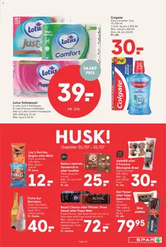 Spar Tilbudsavis gyldig fra 18.07.2025 | Side: 15 | Produkter: Pølser, Spareribs, Isvafler, Pepsi Max