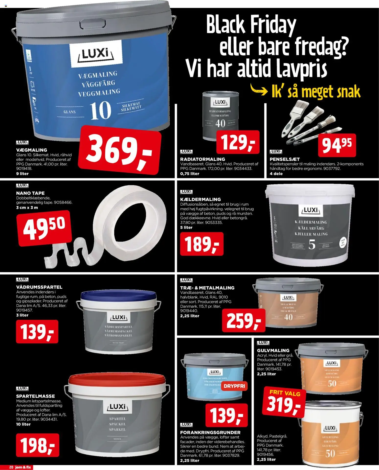 Jem & fix tilbudsavis – gyldig fra 23.11.2025 | Side: 20 | Produkter: Spartelmasse, Maling