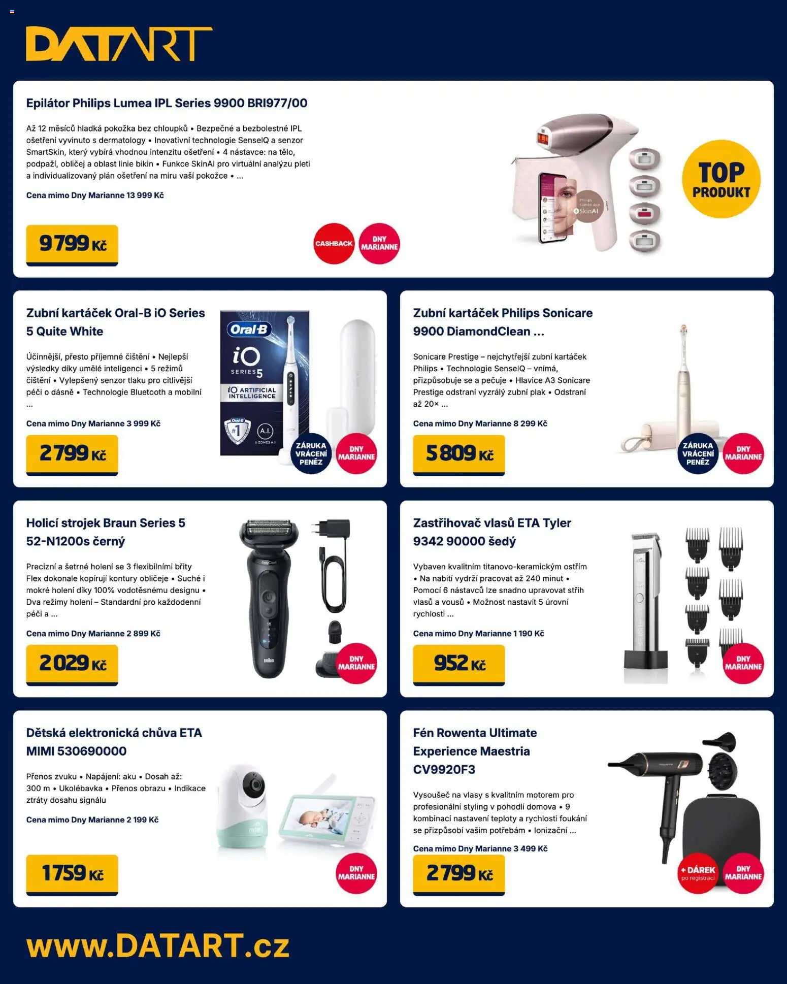 Datart leták od 17.04.2026 | Strana: 12 | Produkty: Zubní kartáček, Zastřihovač vlasů, Zastřihovač, Fén