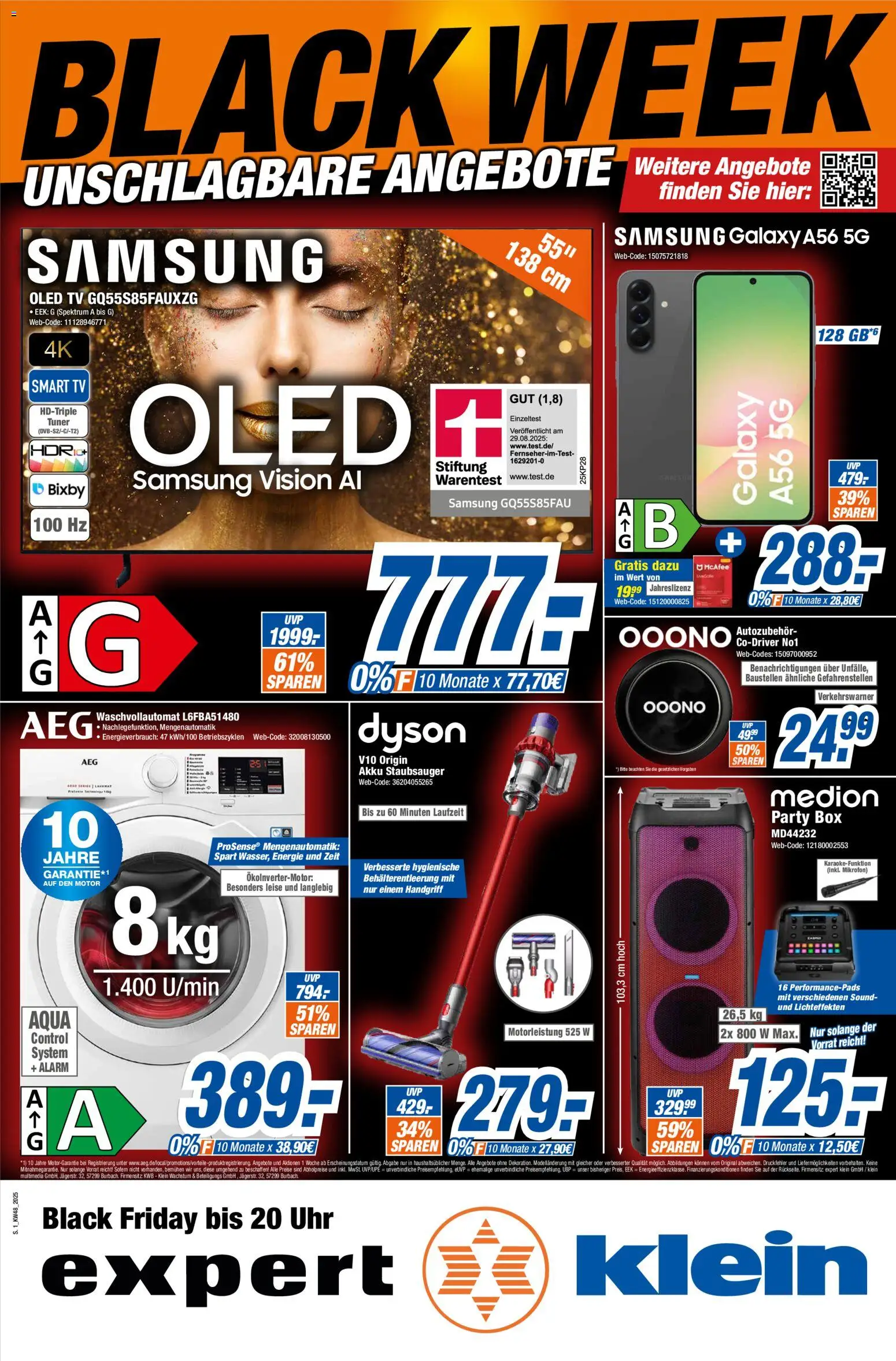 Expert - Black Friday – gültig ab 27.11.2025 | Seite: 1 | Produkte: Dyson, Box, Smart TV, Uhr