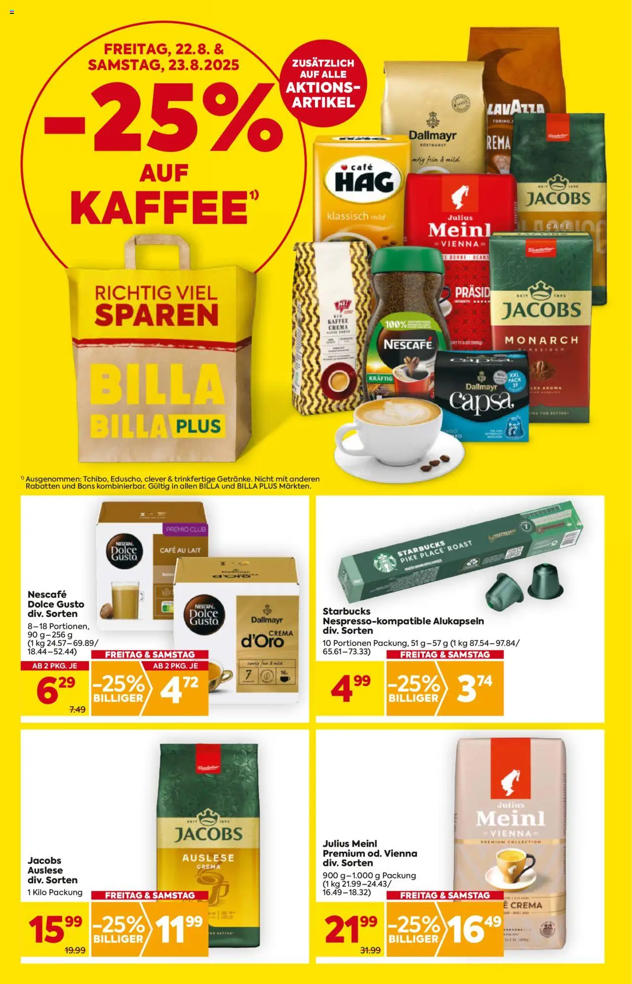 Billa Flugblatt - Steiermark gültig ab 21.08.2025 | Seite: 2 | Produkte: Kaffee