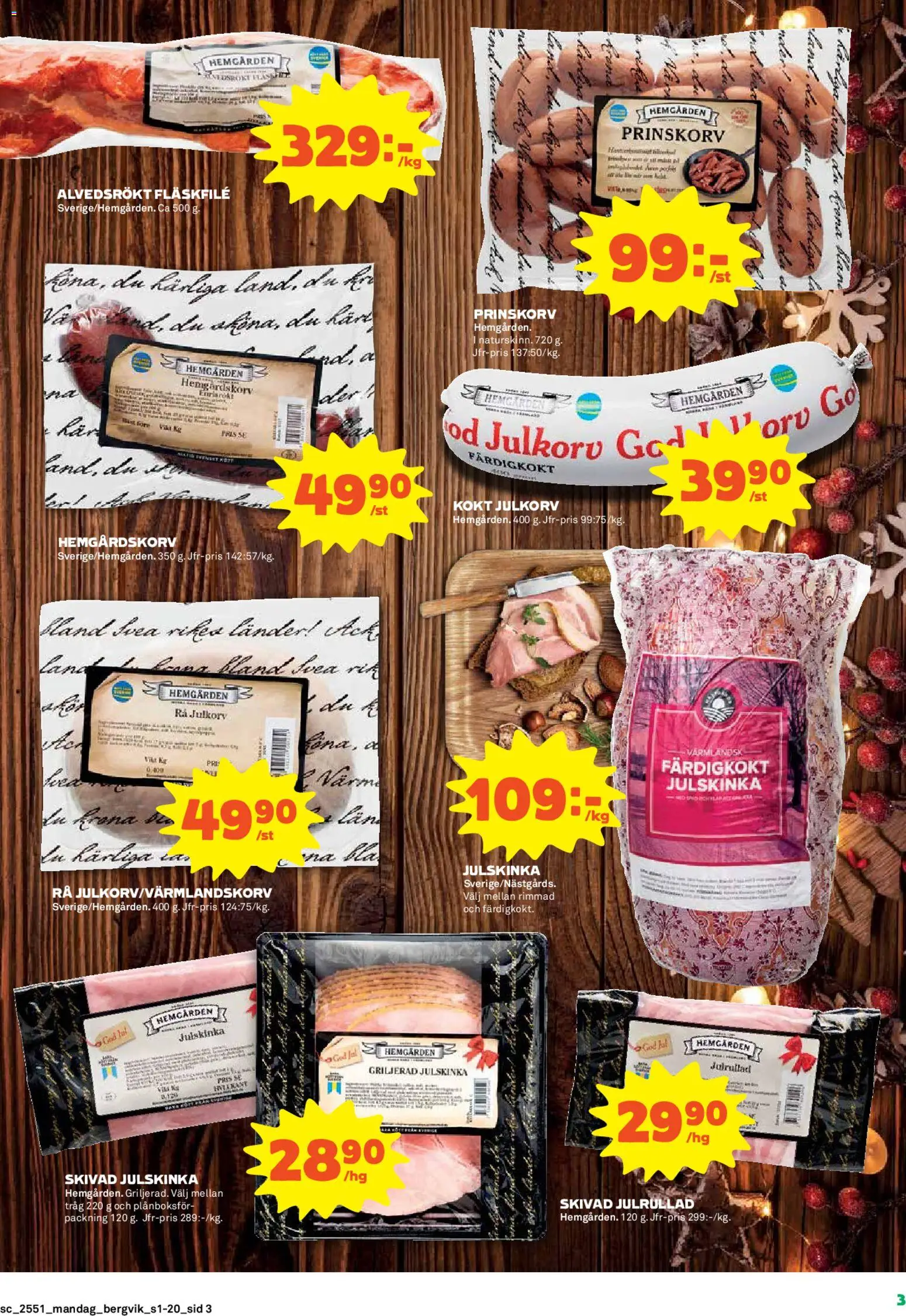 Stora Coop reklamblad aktuell från 15.12.2025 | Sida: 3 | Produkter: Prinskorv