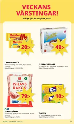 Tempo erbjudanden - Förhandsvisning av reklamblad från butik Tempo aktuell från 16.03.2026 | Sida: 6 | Produkter: Chokladkaka, Räkor